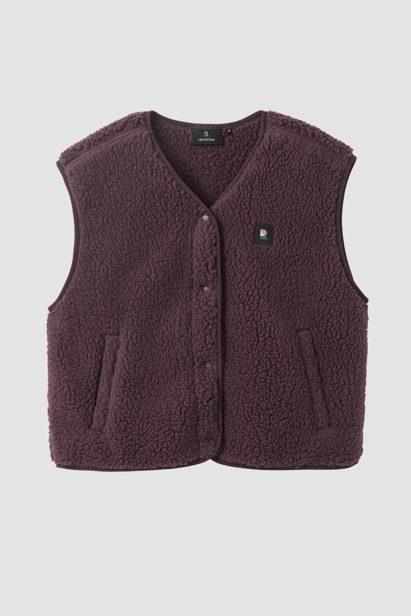 Recolution womens vegan Vest Fargesia Dark Grape