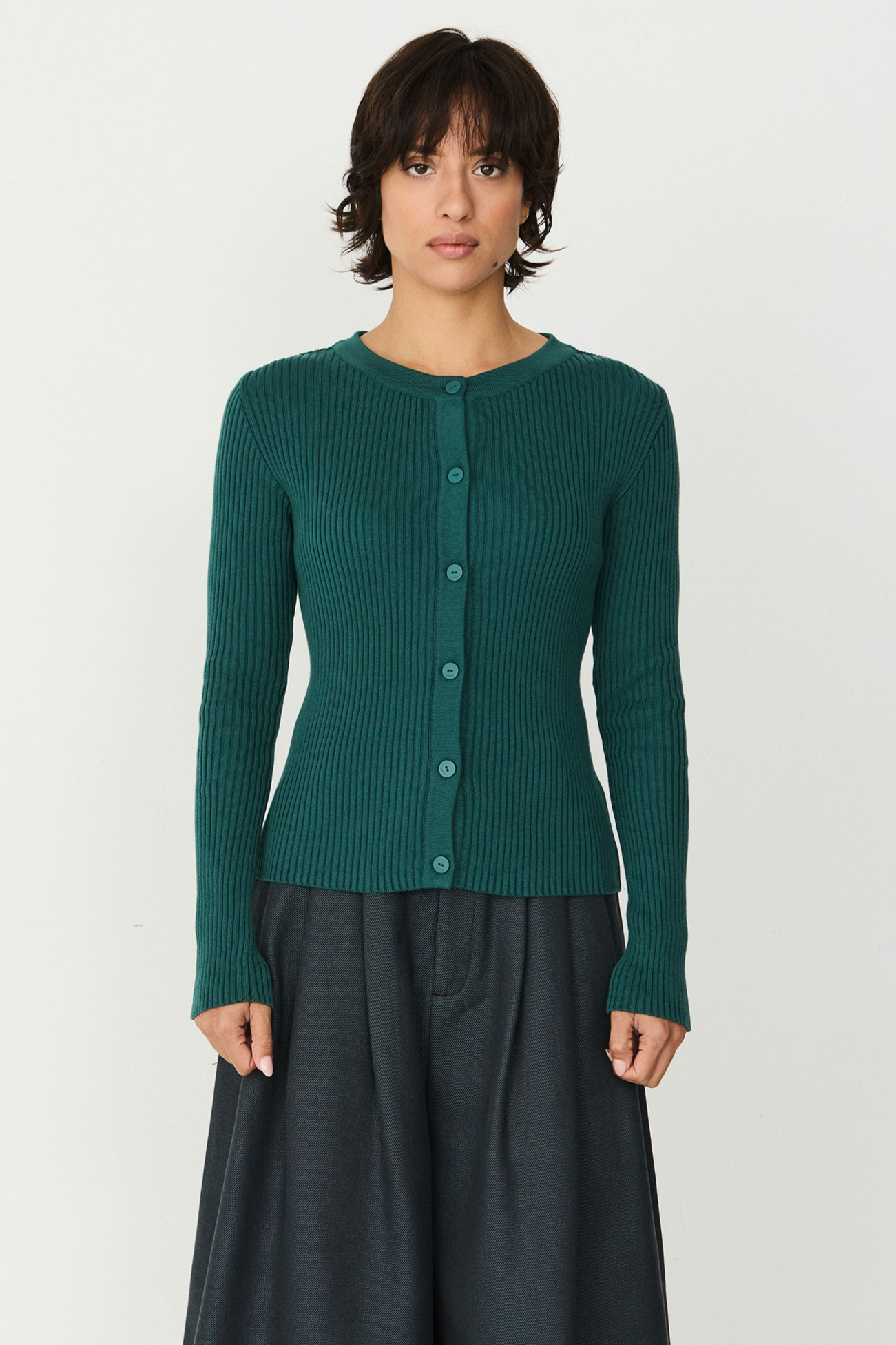 SKFK Damen vegan Strickjacke Ekilore Gr&Atilde;&frac14;n