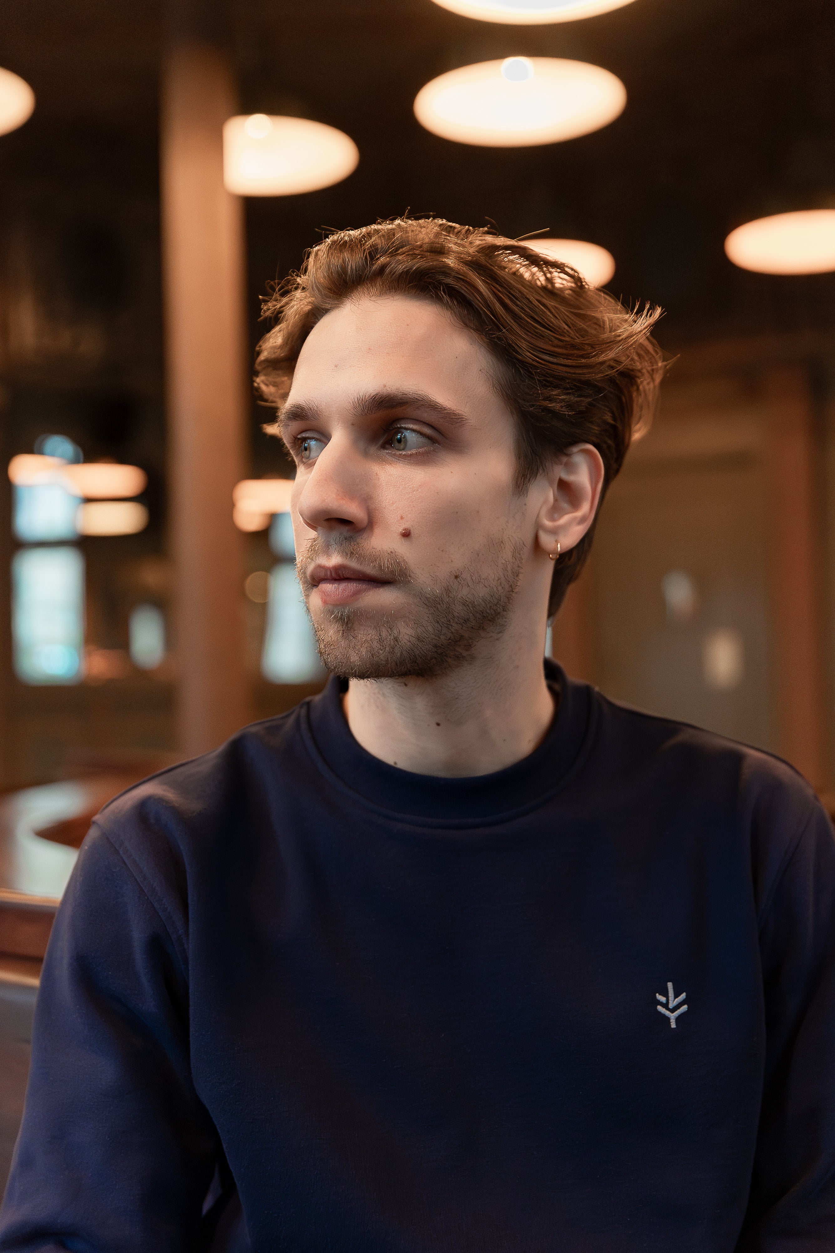 Lucid Collective men vegan Sweatshirt Just Blue