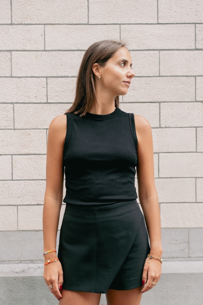 Lucid Collective womens vegan Top Pulse Black
