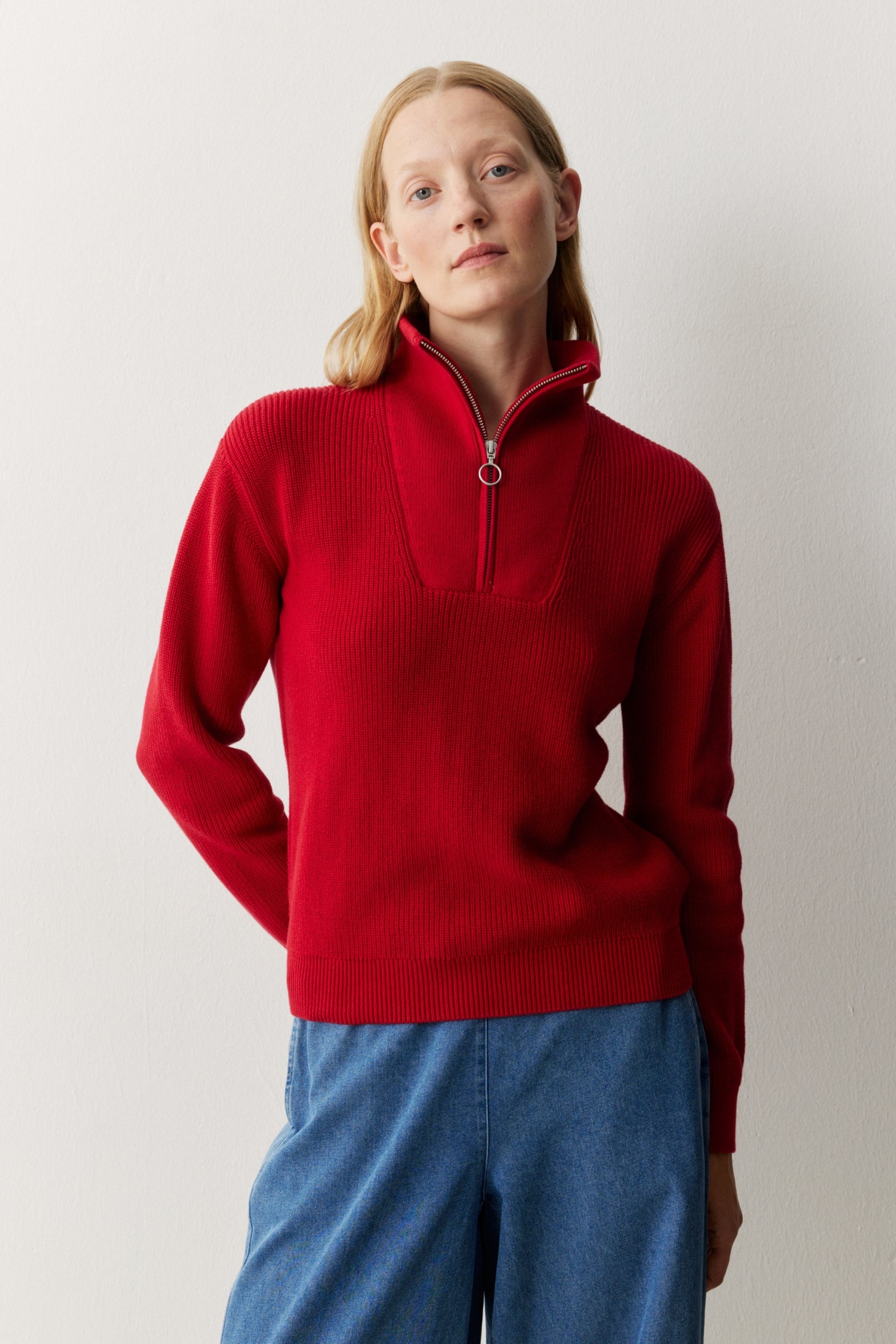 Recolution Damen vegan Pullover Nigella In Signalrot