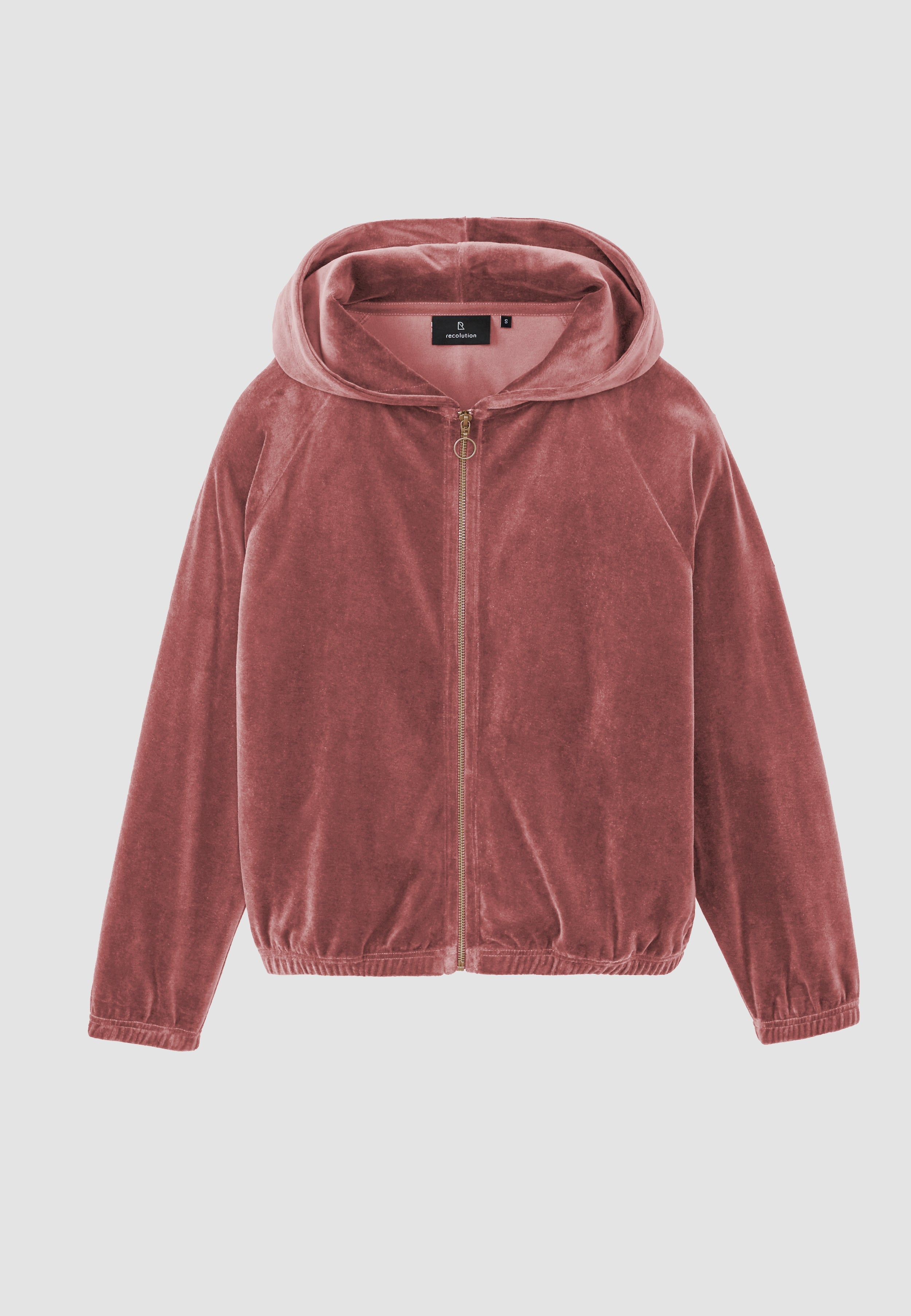 Recolution womens vegan Hoodie Heliconia Wild Berry