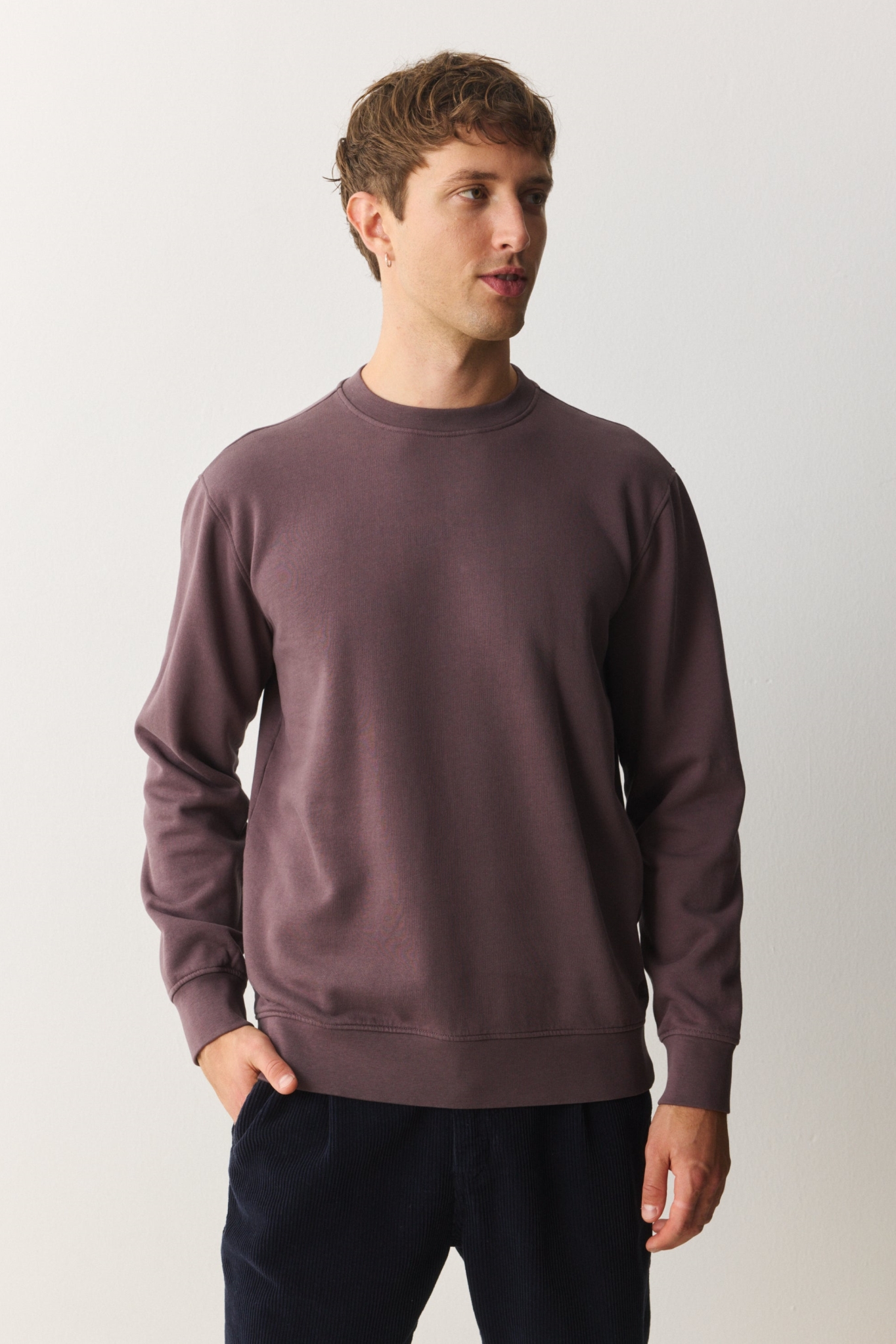 Recolution Herren vegan Sweatshirt Tamarillo Dunkle Traube