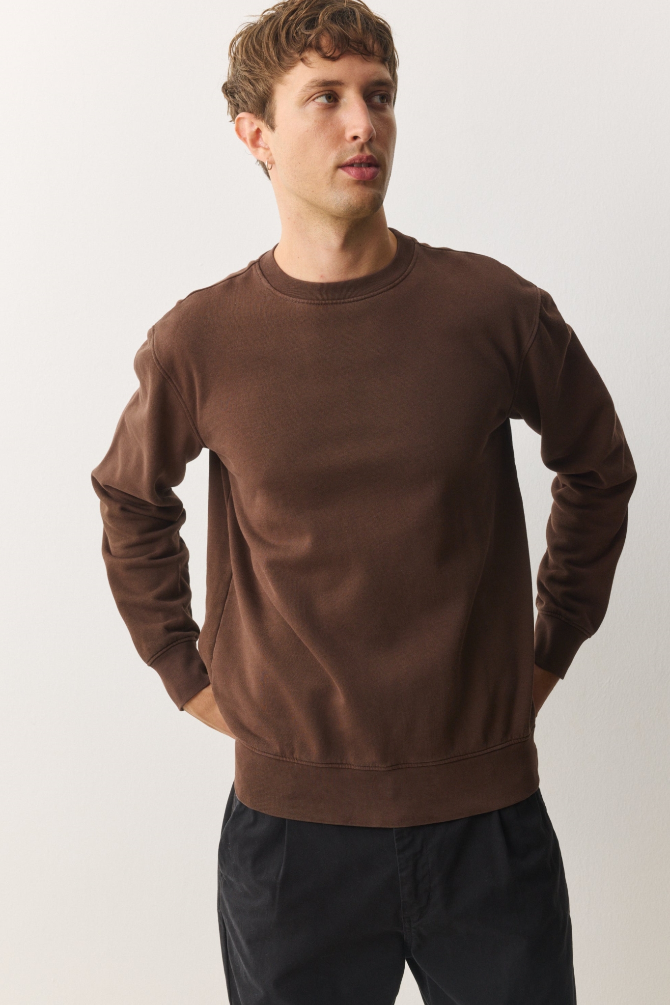 Recolution Herren vegan Sweatshirt Tamarillo Schokobraun