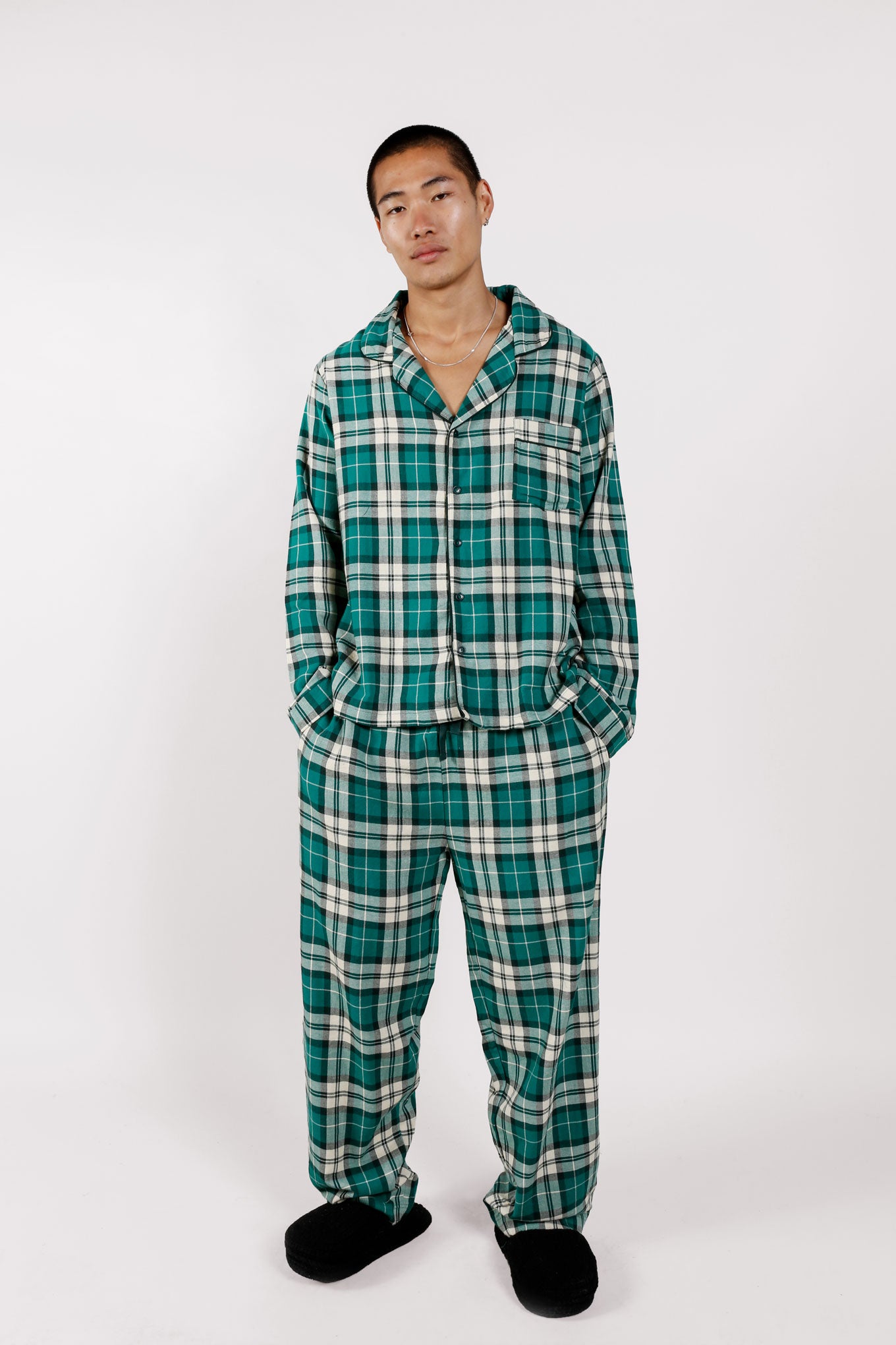 KOMODO men vegan Pyjama Set Jim Jam Green