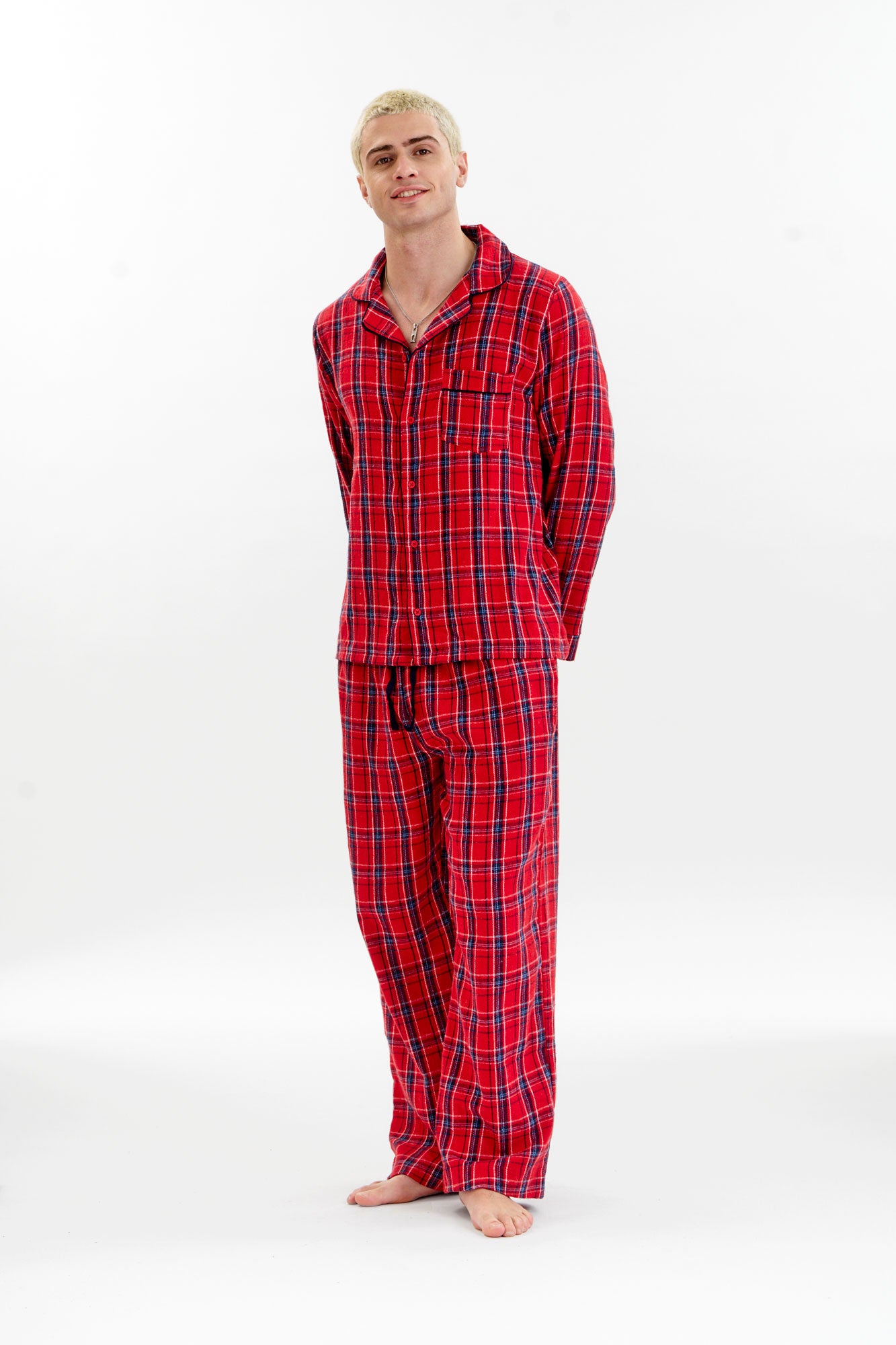 KOMODO men vegan Pyjama Set Jim Jam Red