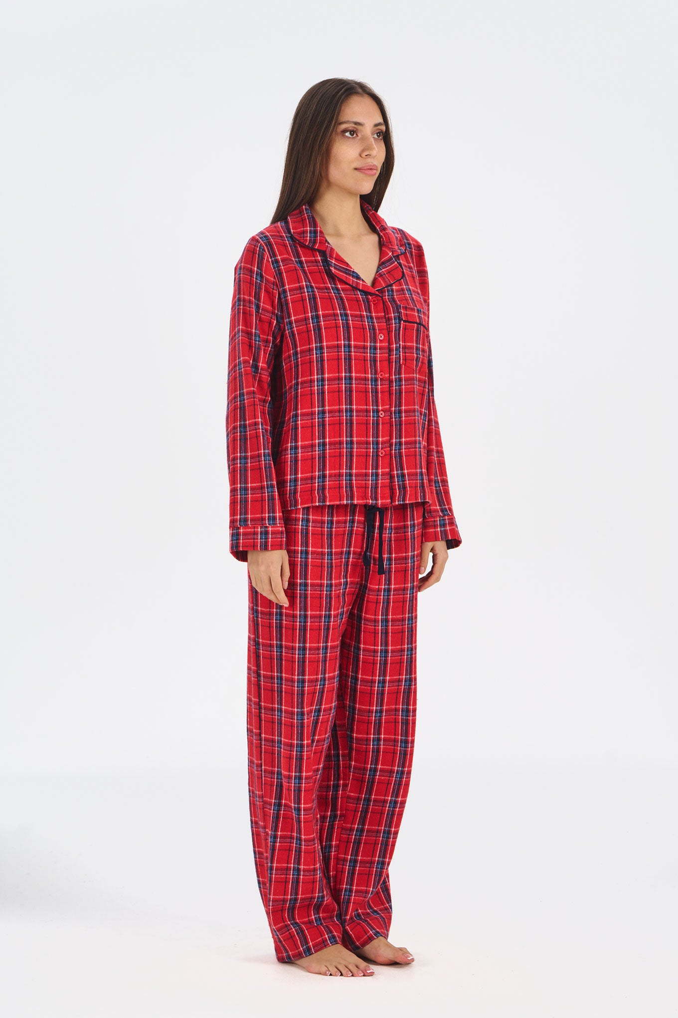 KOMODO womens vegan Pyjama Set Jim Jam Red