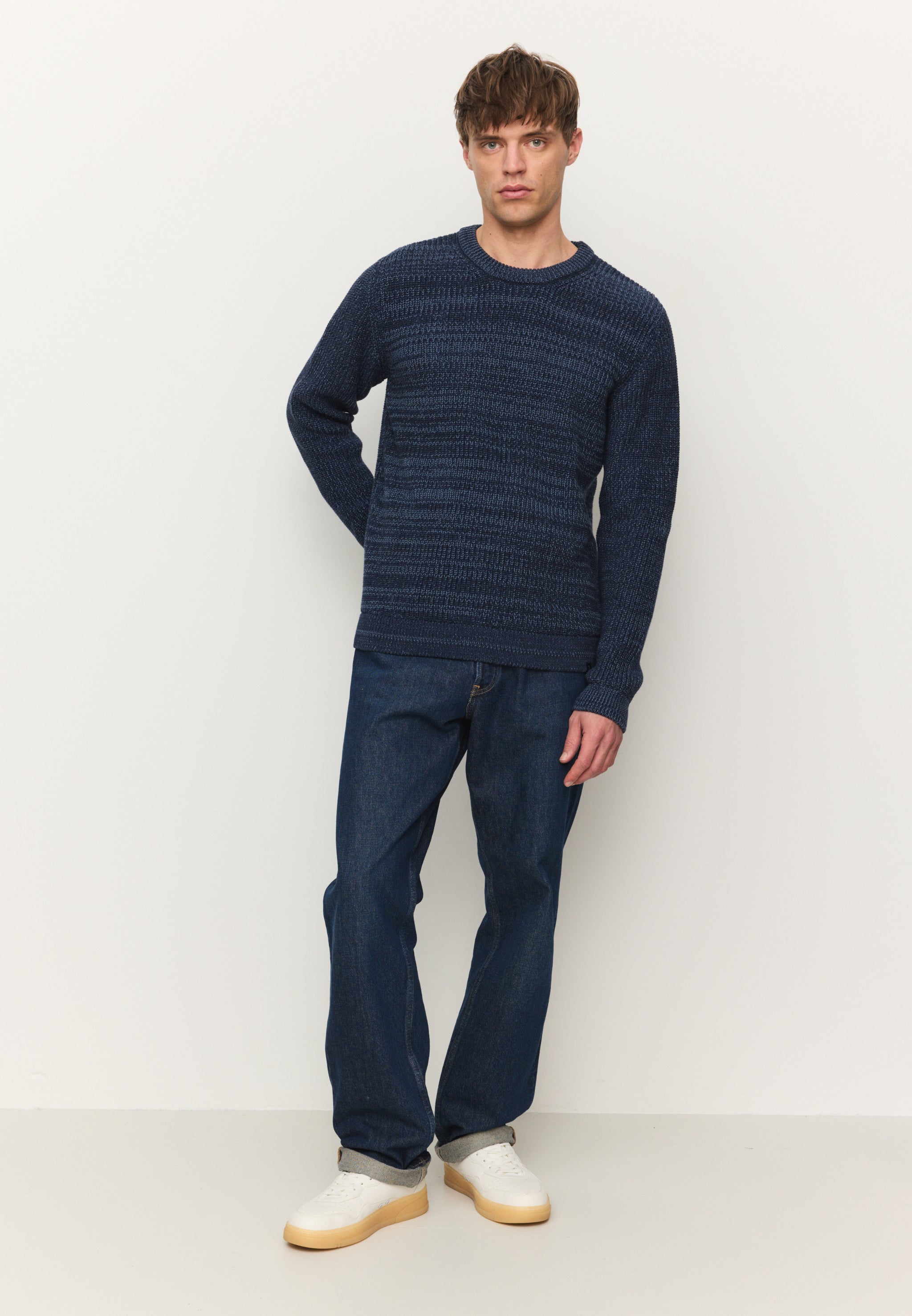 Recolution men vegan Sweater Cress Dark Navy