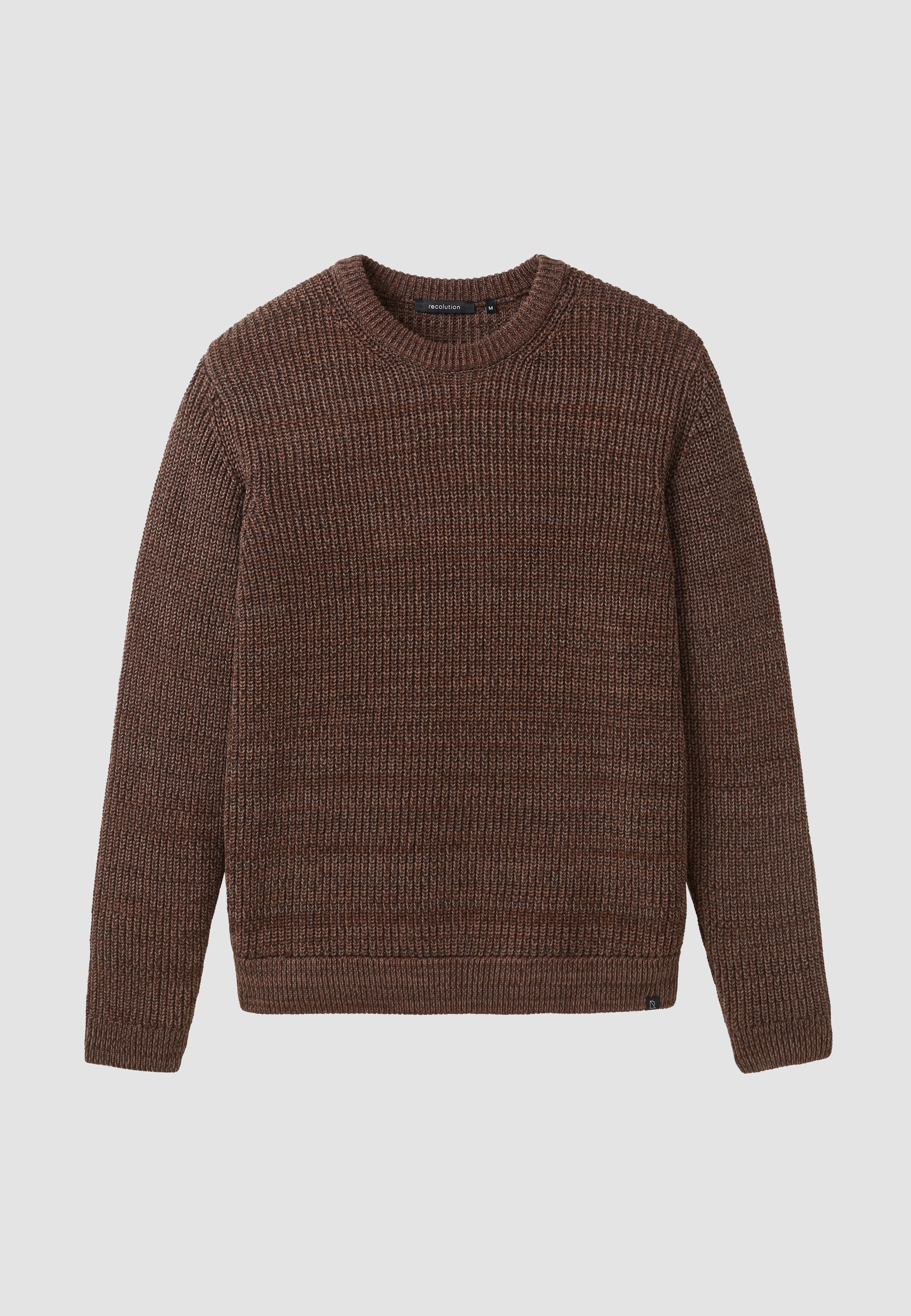 Recolution men vegan Sweater Cress Chocolate