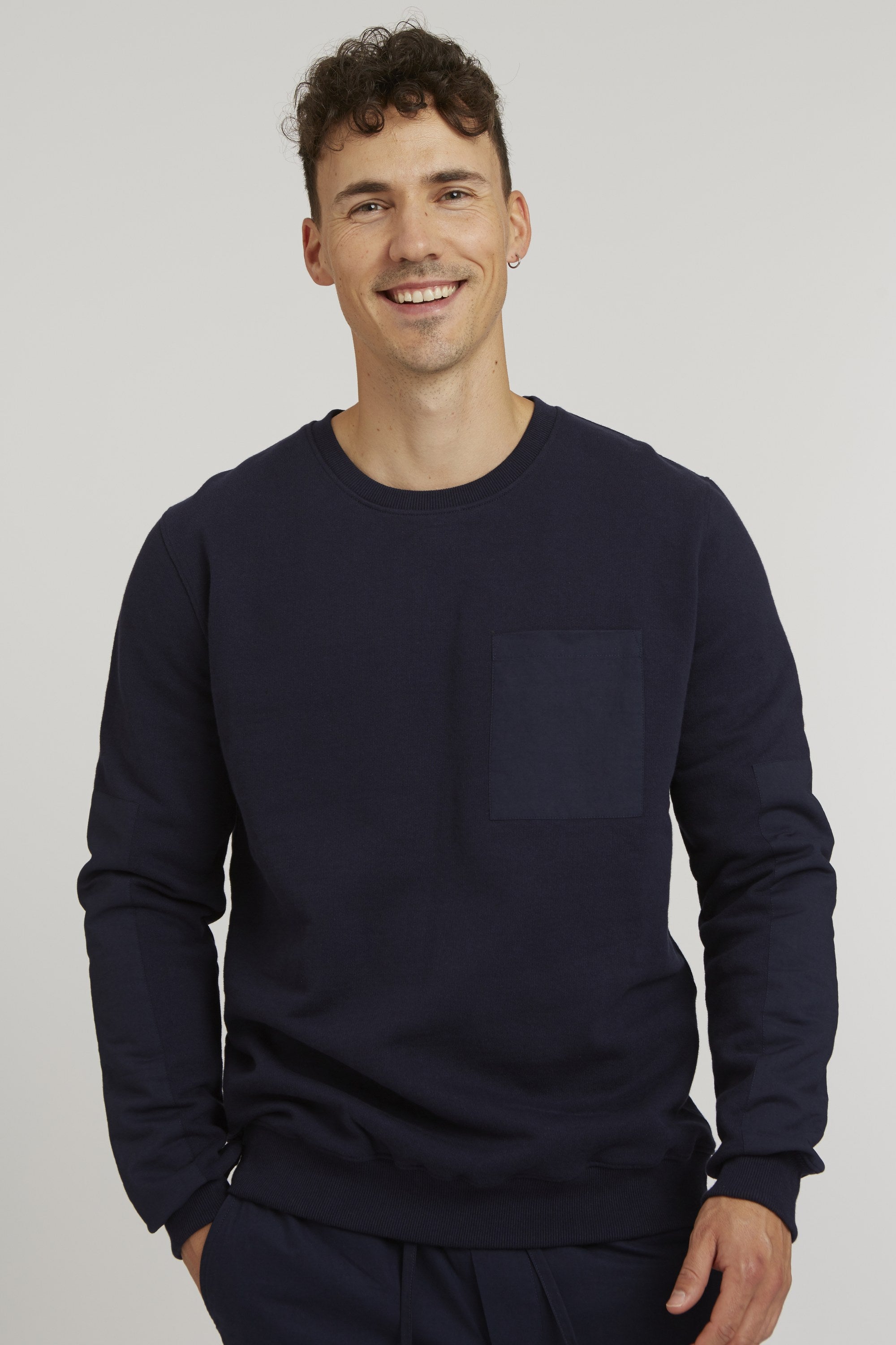 THOKKTHOKK Herren vegan Pullover In Dunkelblau