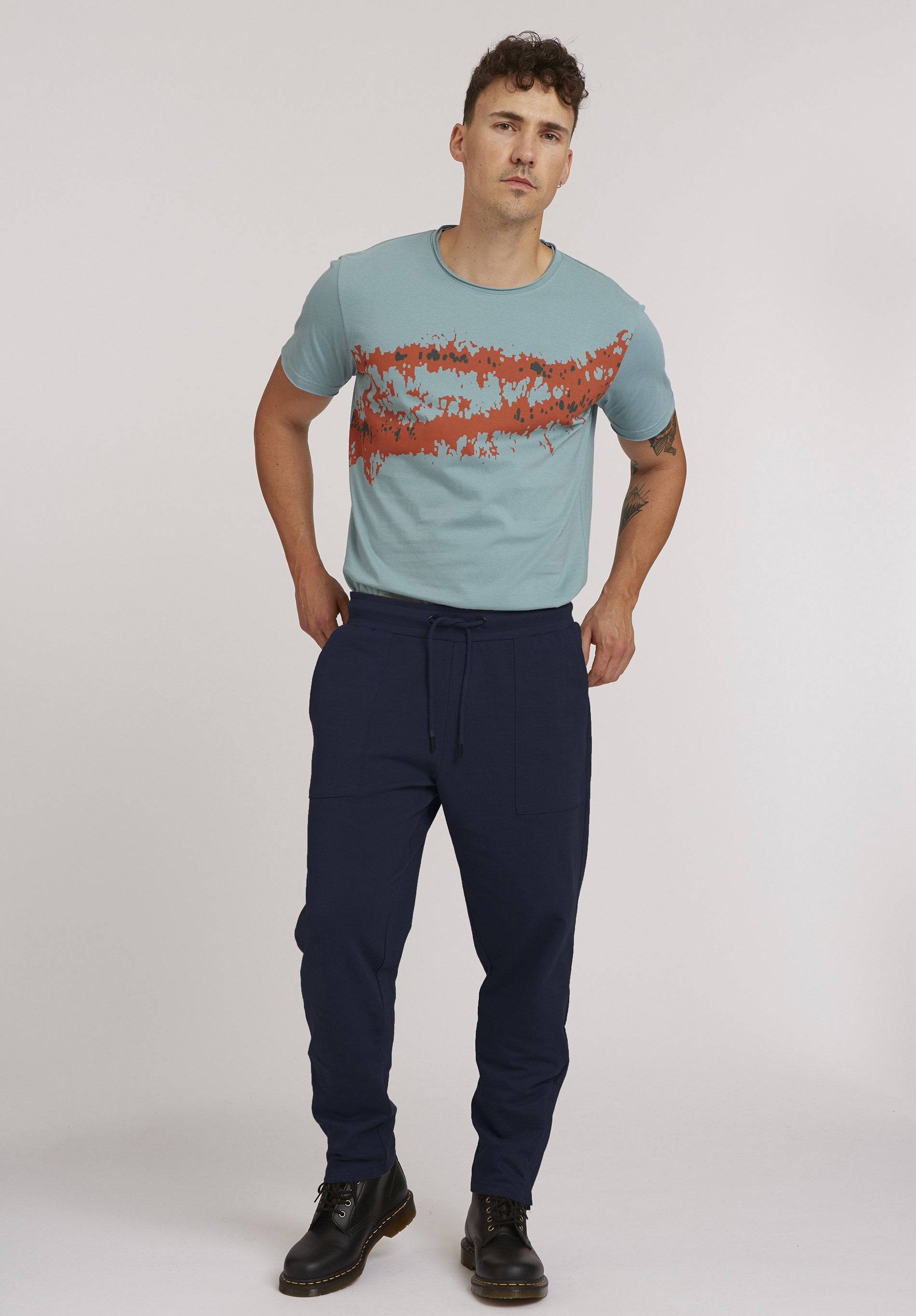 ThokkThokk men vegan Pants Jogging Zip Dark Navy