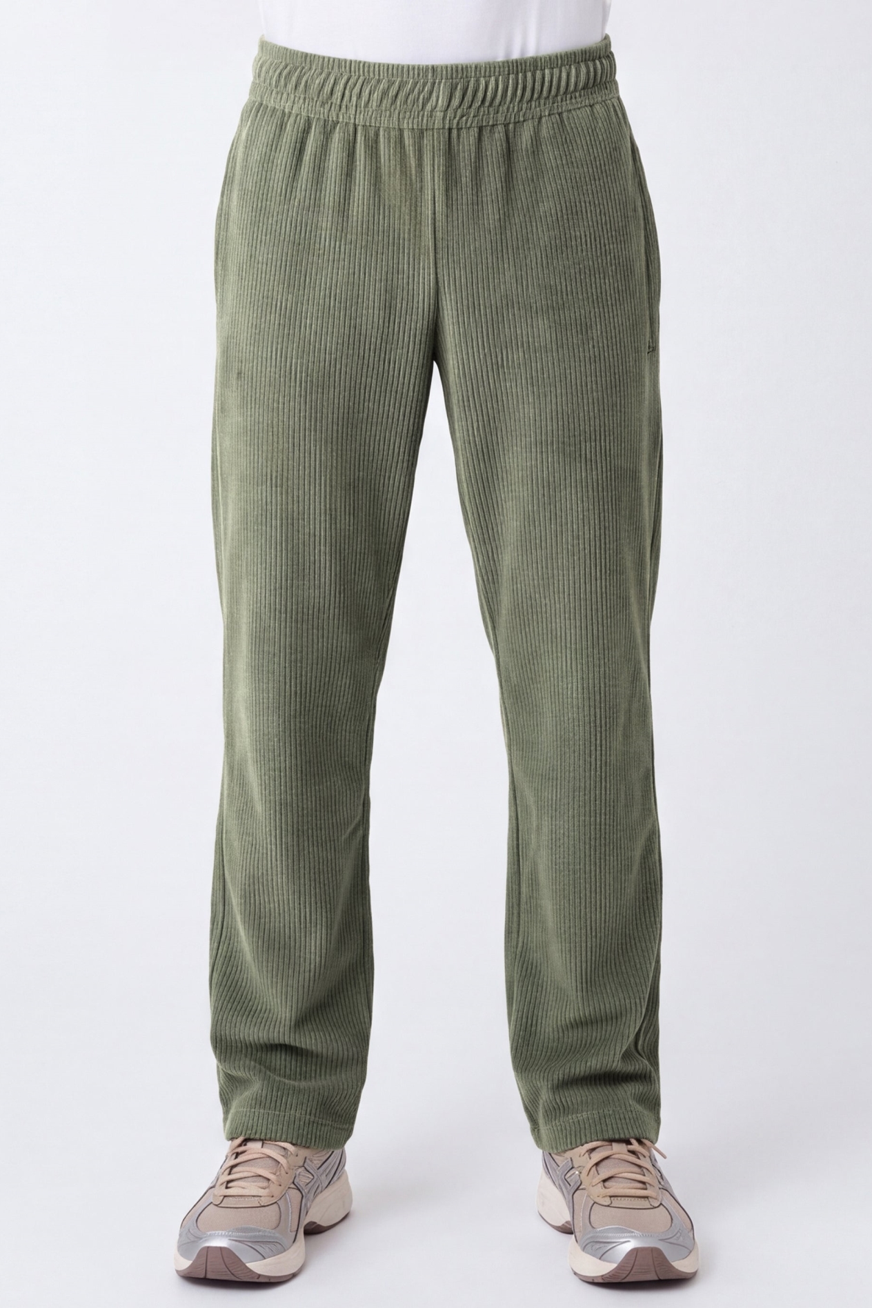 ORGANICATION Herren vegan Jogginghose Aus Cord Olivgr&Atilde;&frac14;n