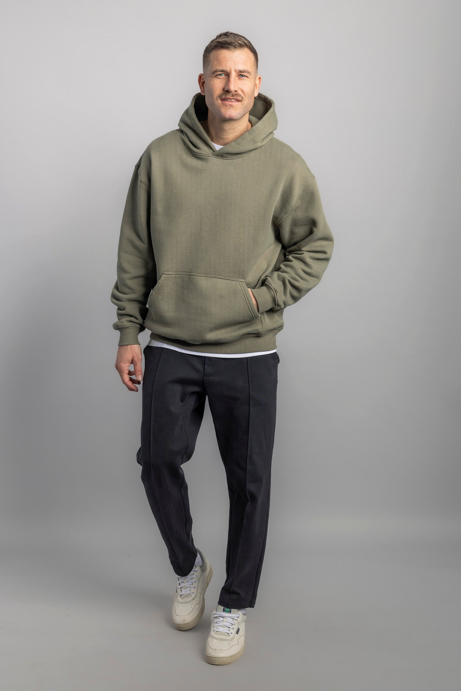DIRTS men vegan Hoodie Oversized Dusty Olive