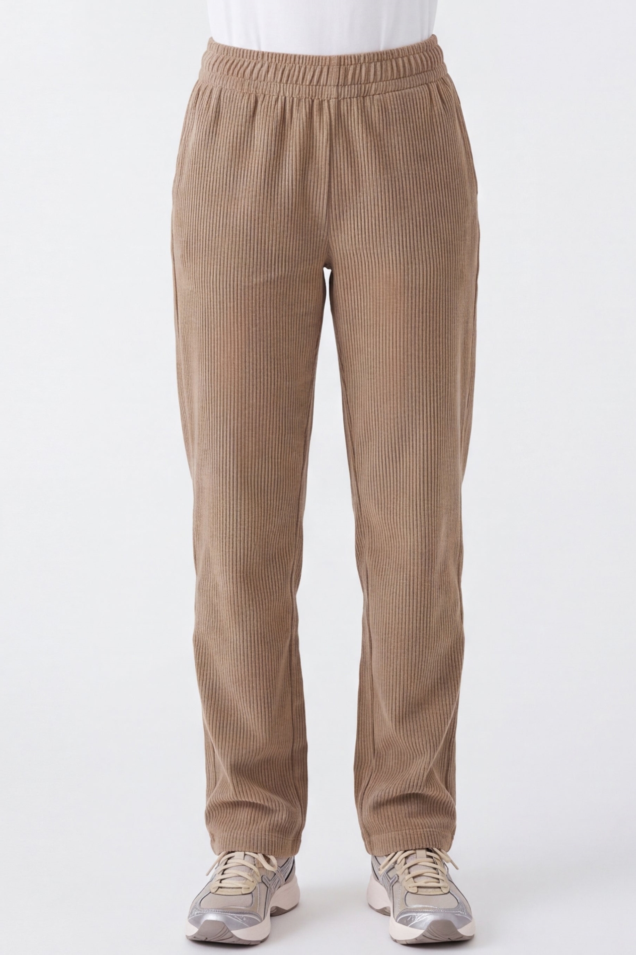 ORGANICATION Damen vegan Jogginghose Aus Cord Kiesbraun