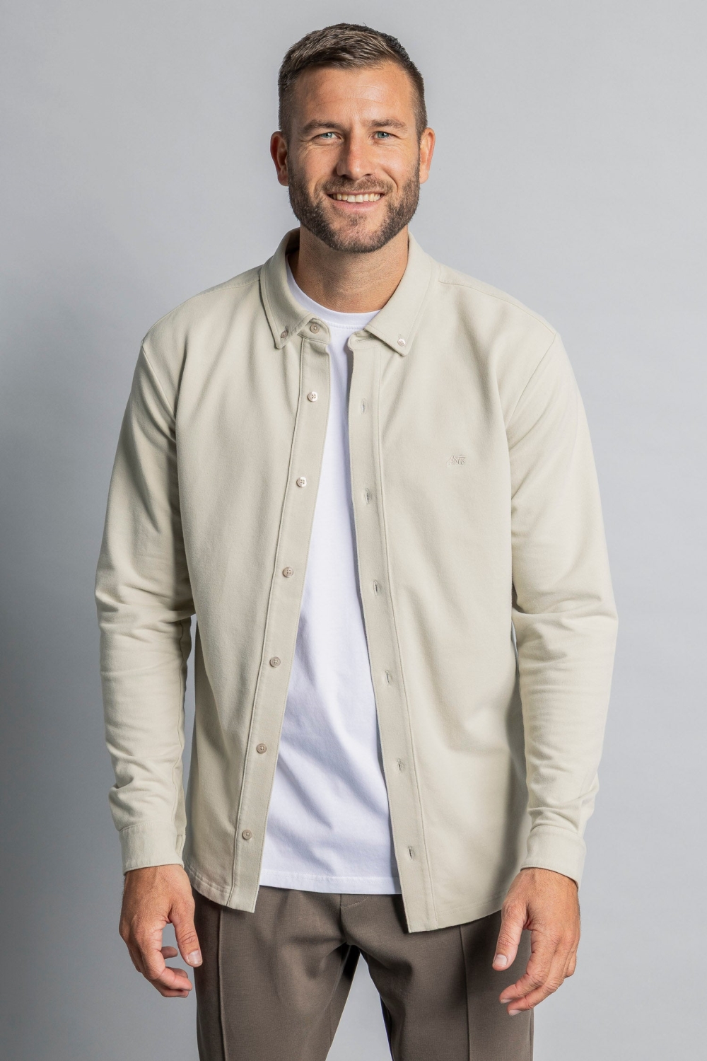 DIRTS Herren vegan Shirt Aus Jersey In Der Farbe Cashew