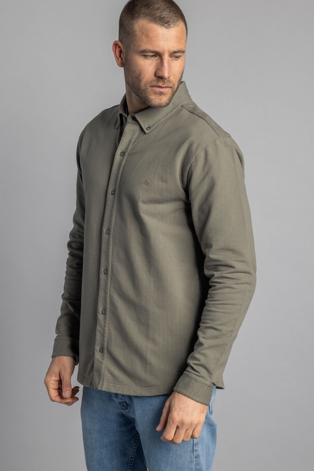 DIRTS Herren vegan Jersey-Shirt In Dusty Olive