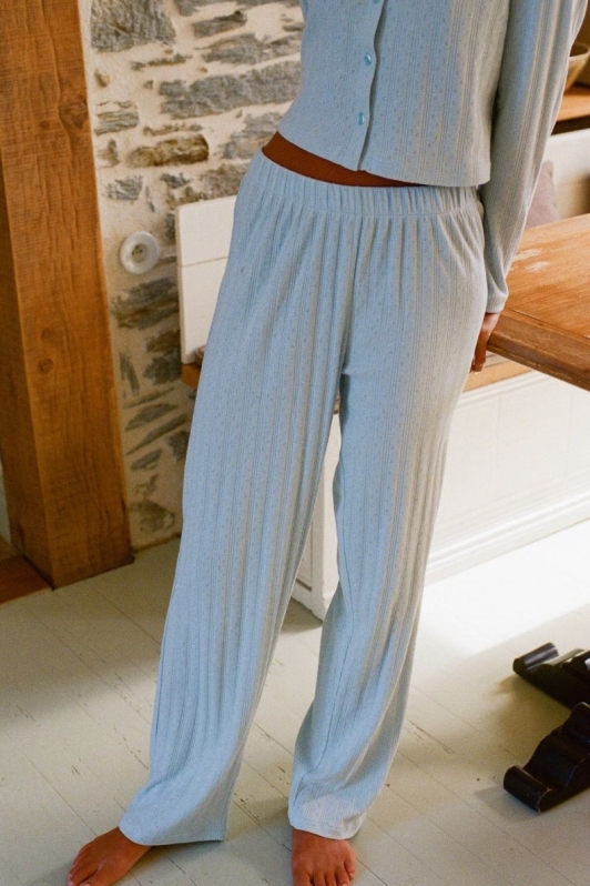 Nénés womens vegan Pants Maud Sky Blue