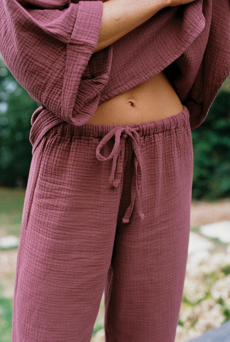 Nénés womens vegan Pants Together Axelle Plum