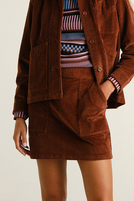 DEDICATED womens vegan Skirt Majorna Cappuccino