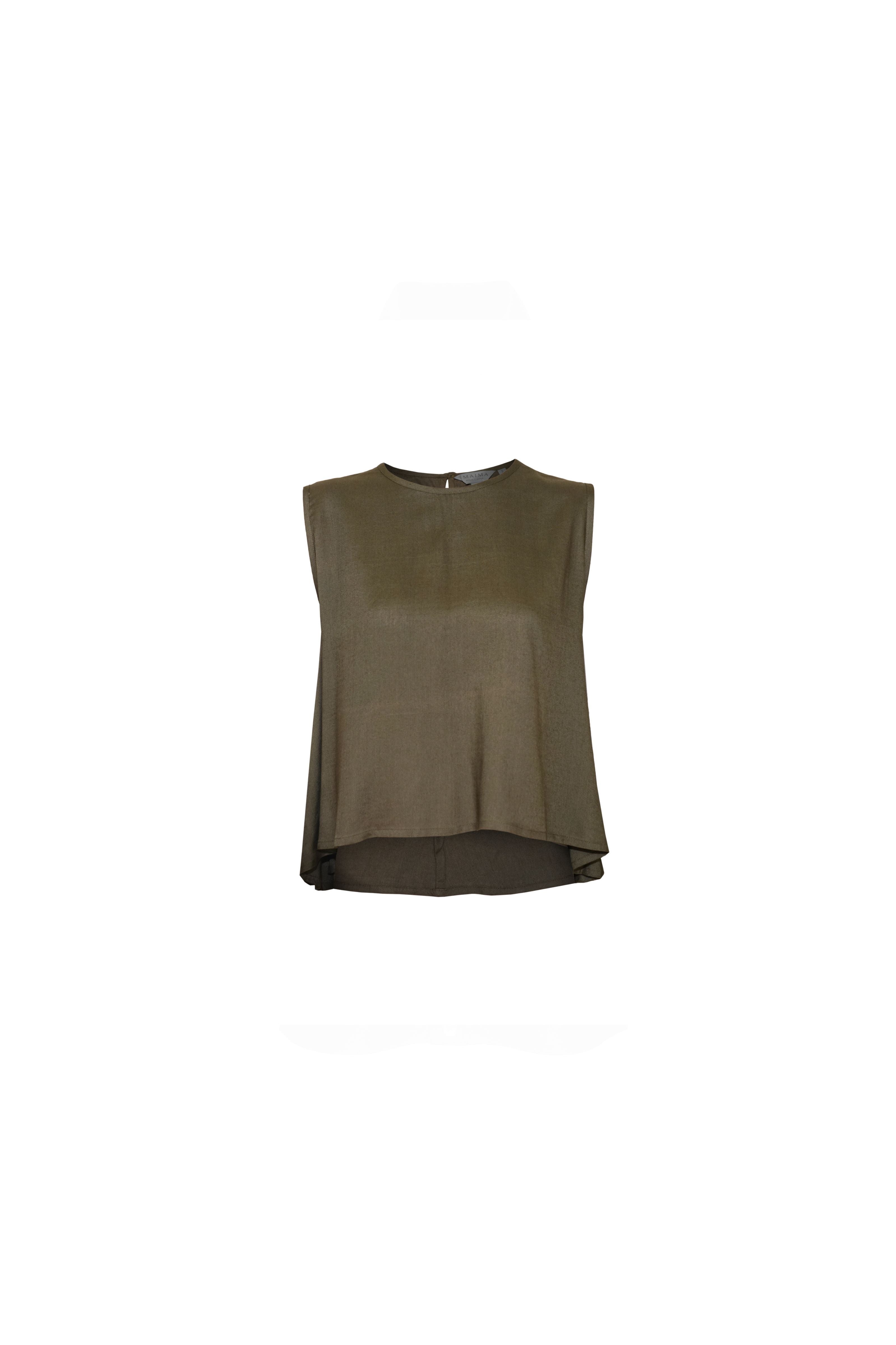 ÏMAIMA womens vegan Top Shani Swing Khaki