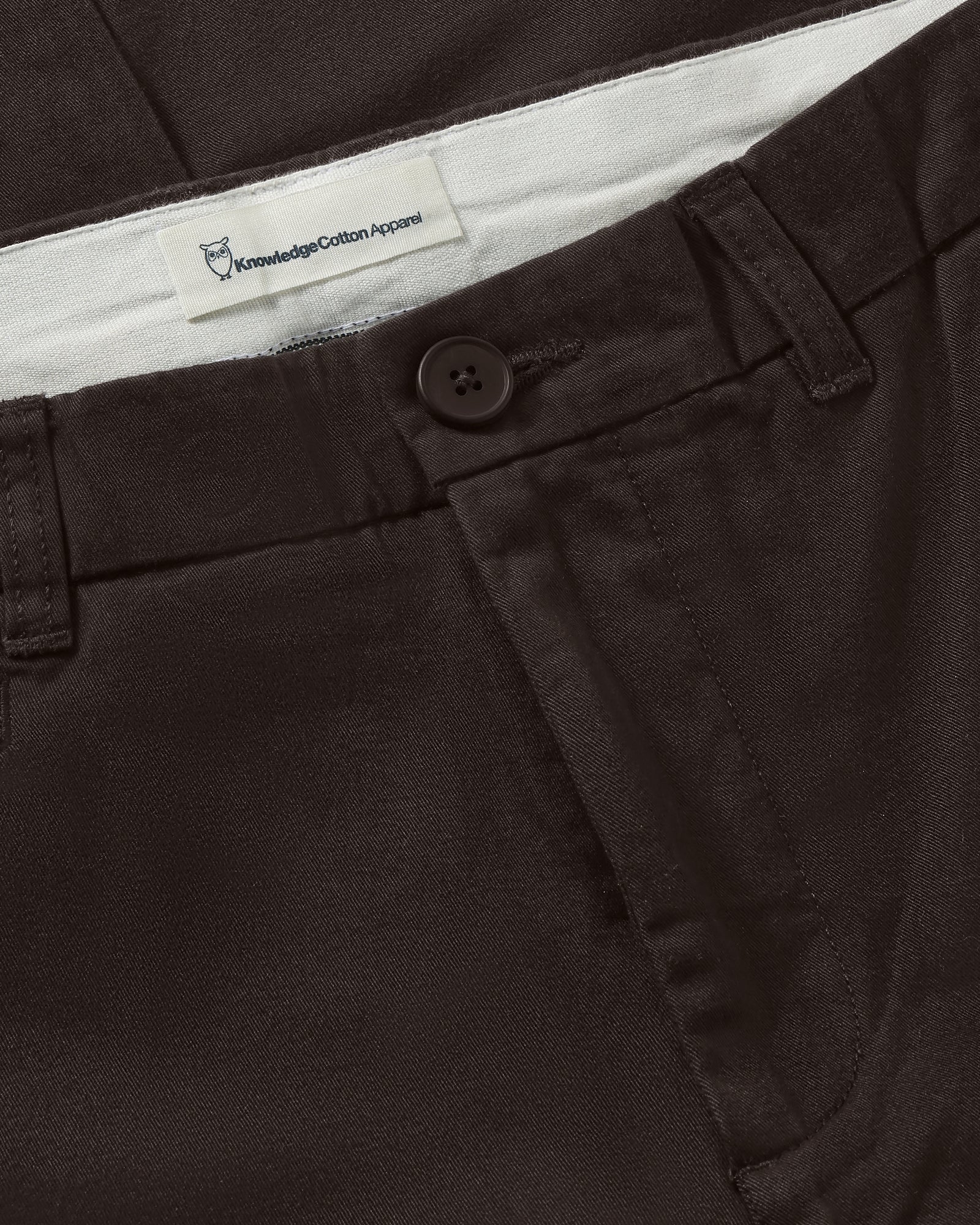 KnowledgeCotton Apparel men vegan Chino Pants Chuck Regular Twill Chocolate Torte