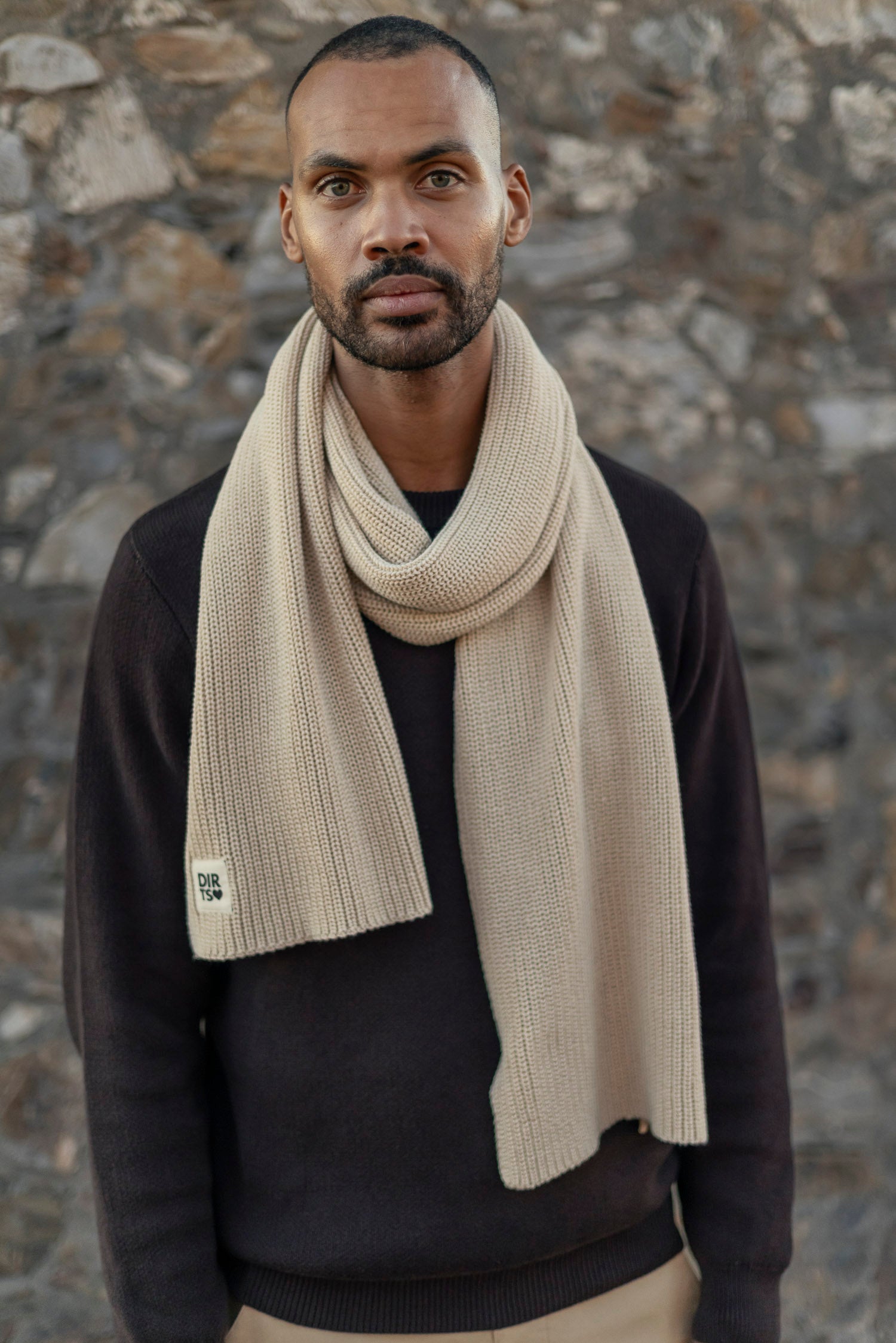 DIRTS men vegan Scarf 1.0 Cashew Beige
