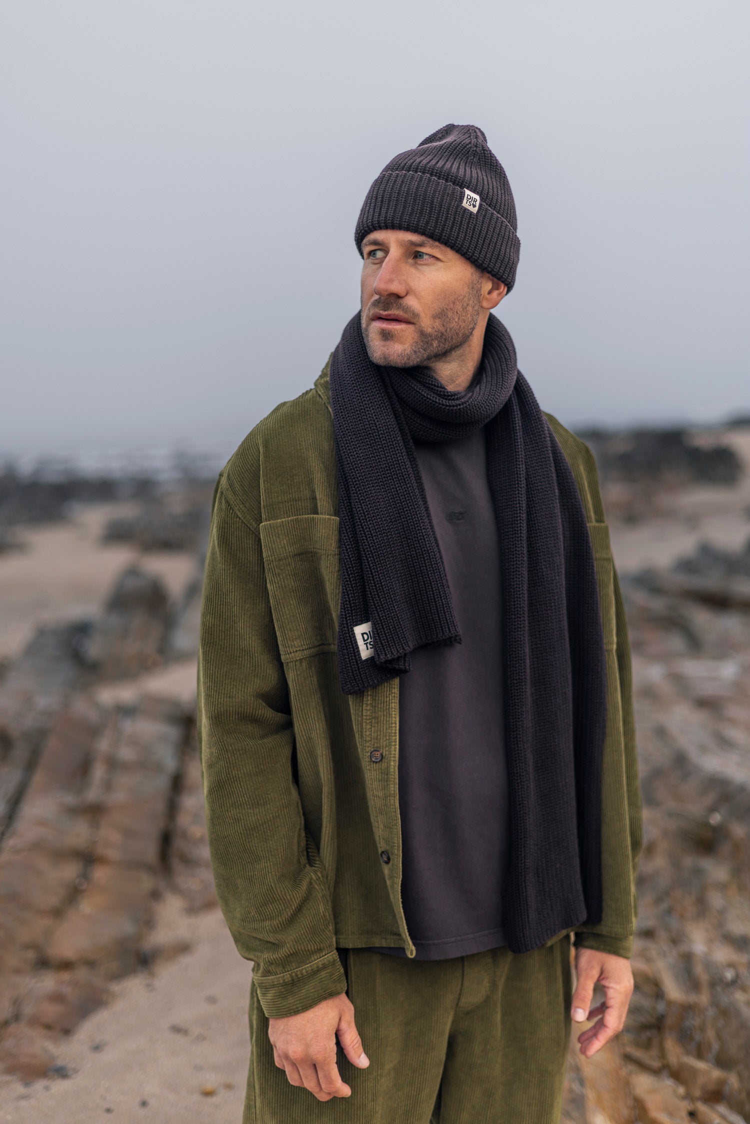 DIRTS men vegan Scarf 1.0 Espresso Brown