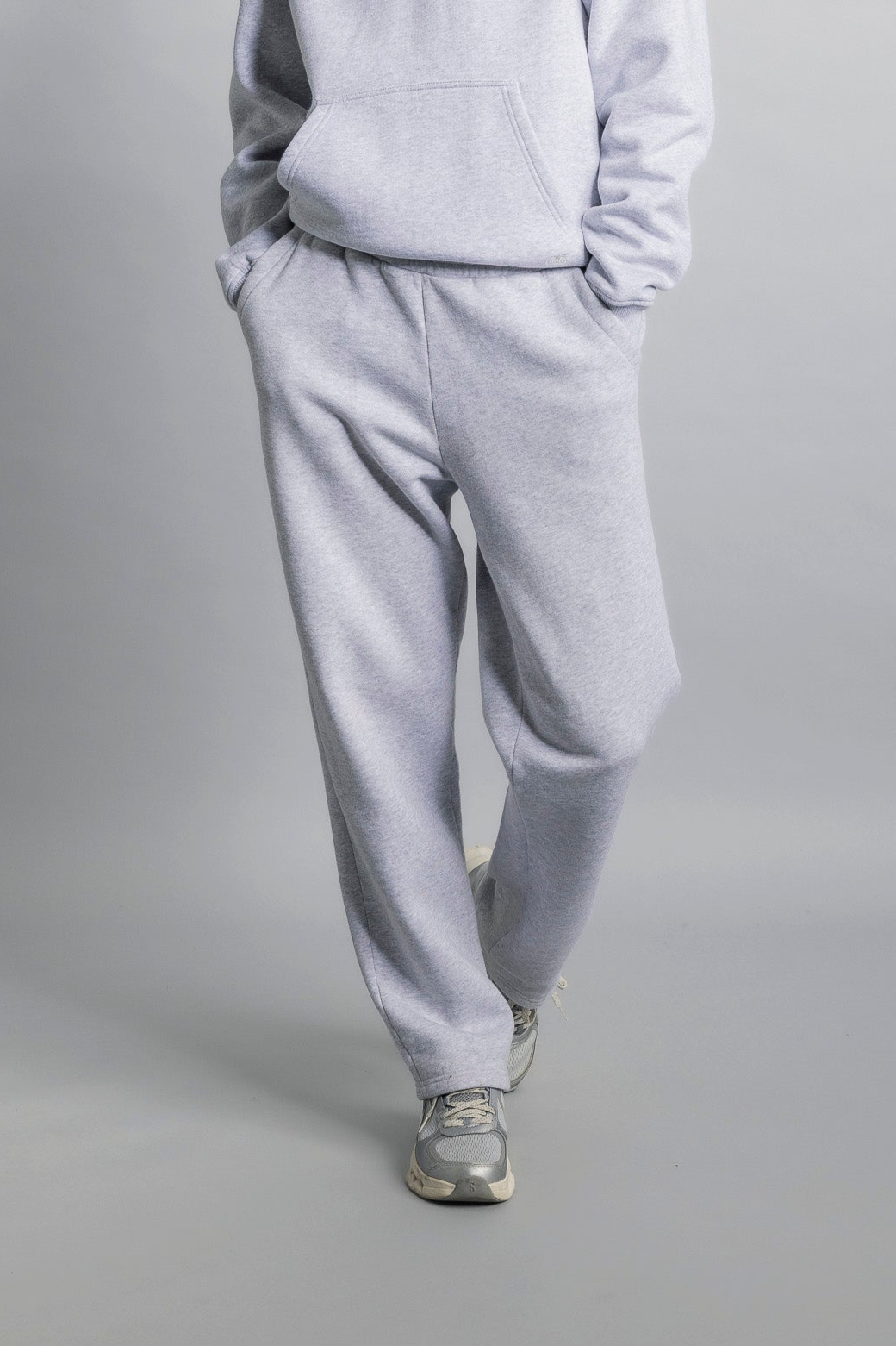 DIRTS Herren vegan Jogginghose Relaxed Grau Meliert