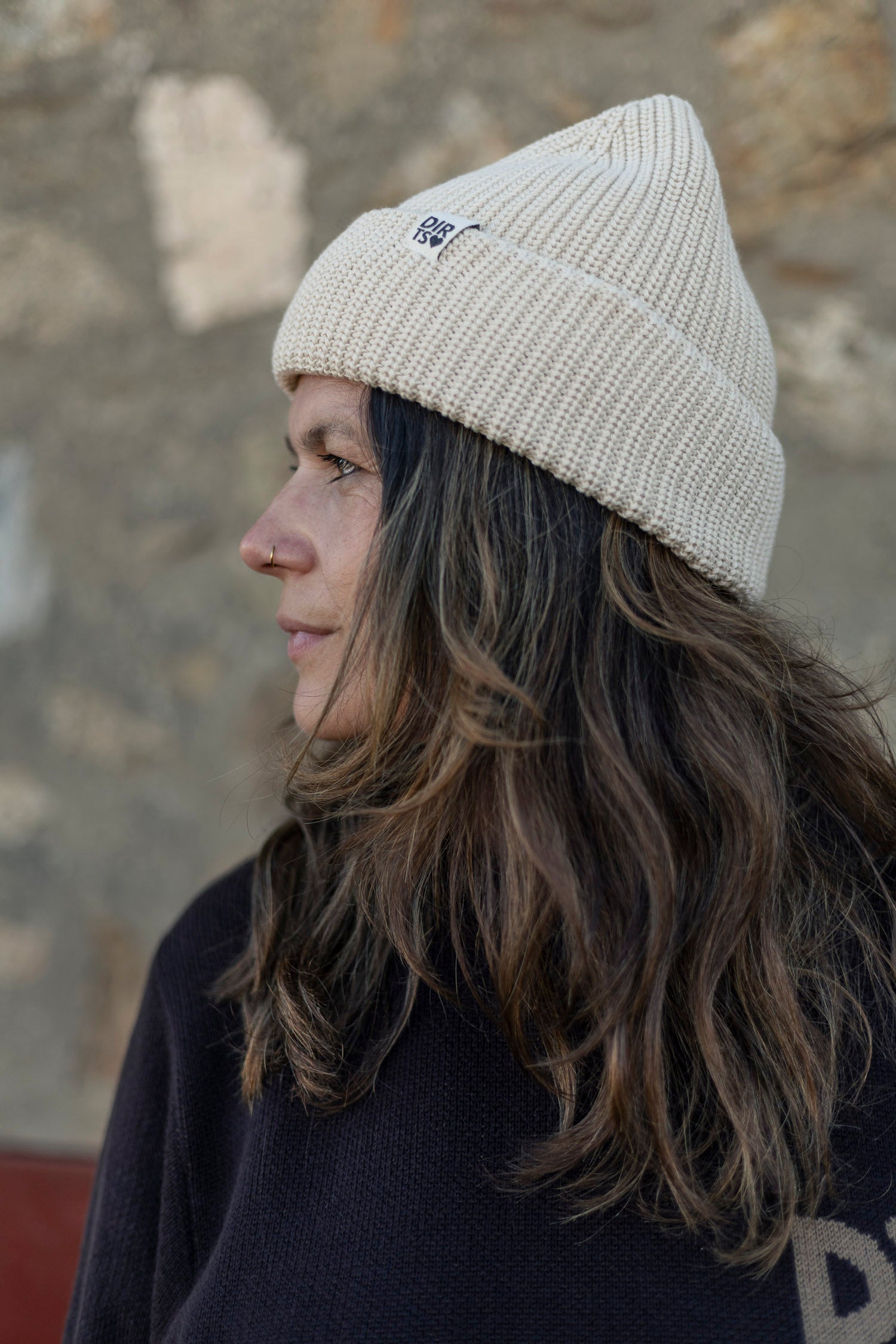 DIRTS men vegan Beanie Classic 3.0 Cashew Beige