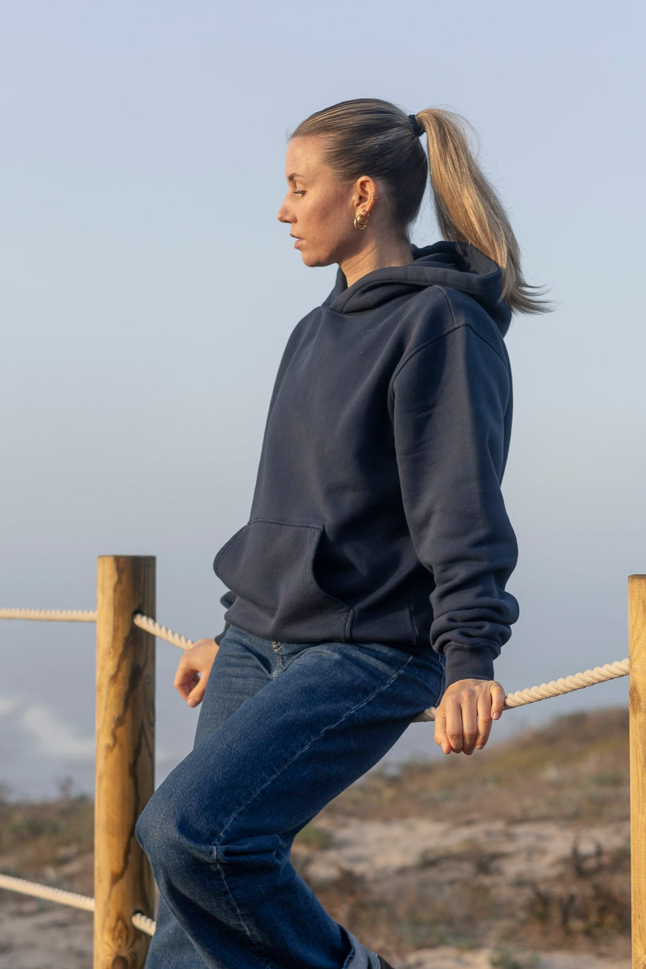 DIRTS Herren vegan Hoodie Oversized Navy