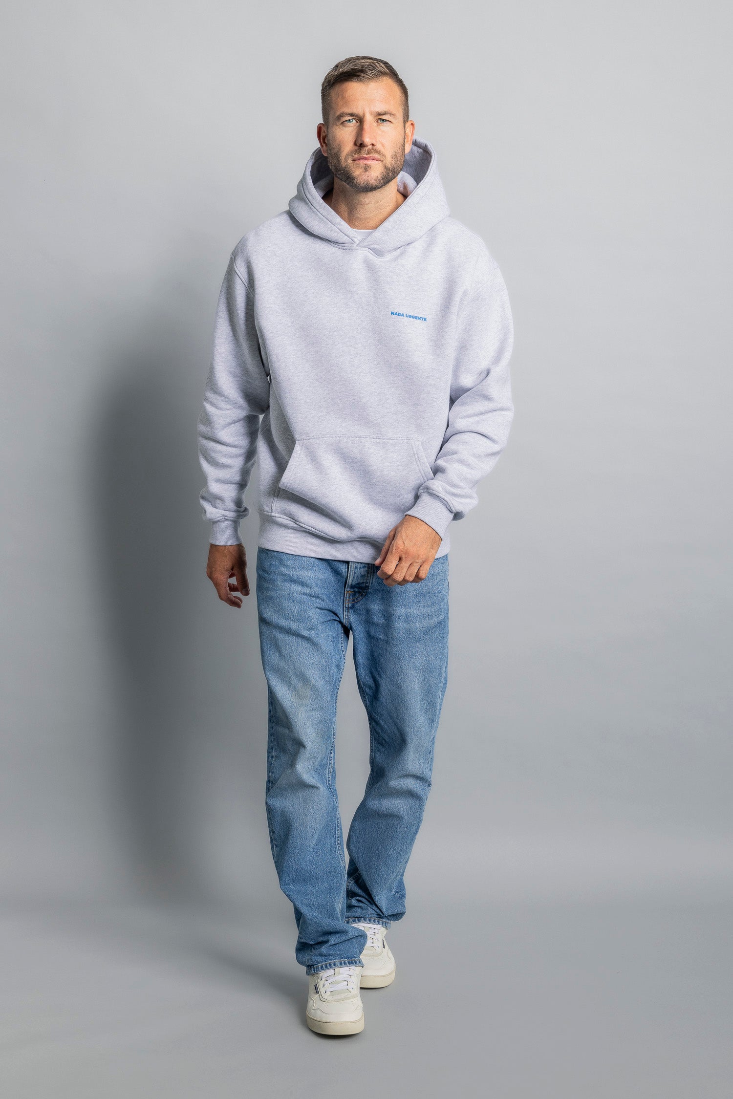 DIRTS womens vegan Hoodie Nada Urgente Grey Melange