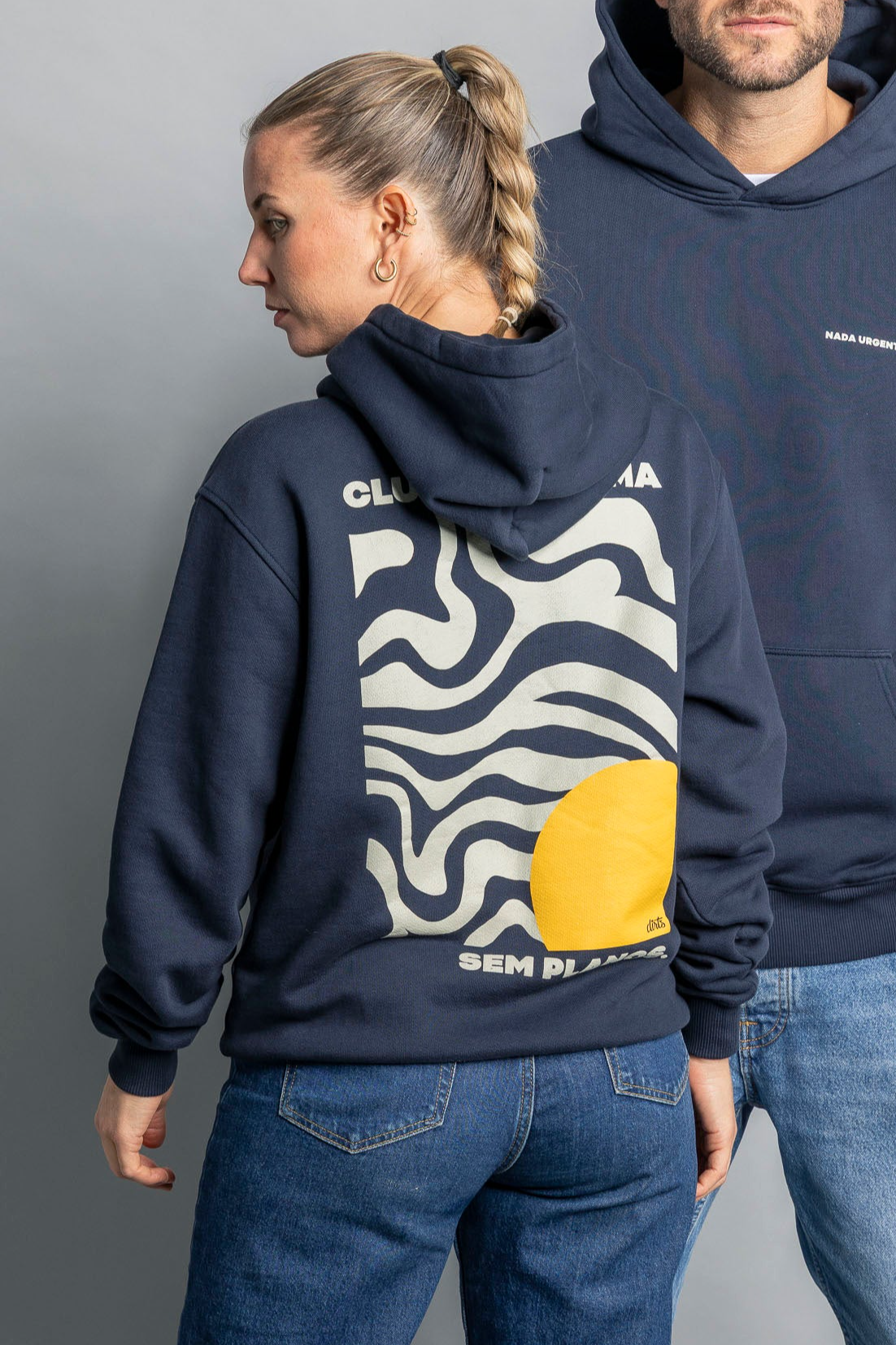 DIRTS Damen vegan Hoodie Nada Urgente Navy