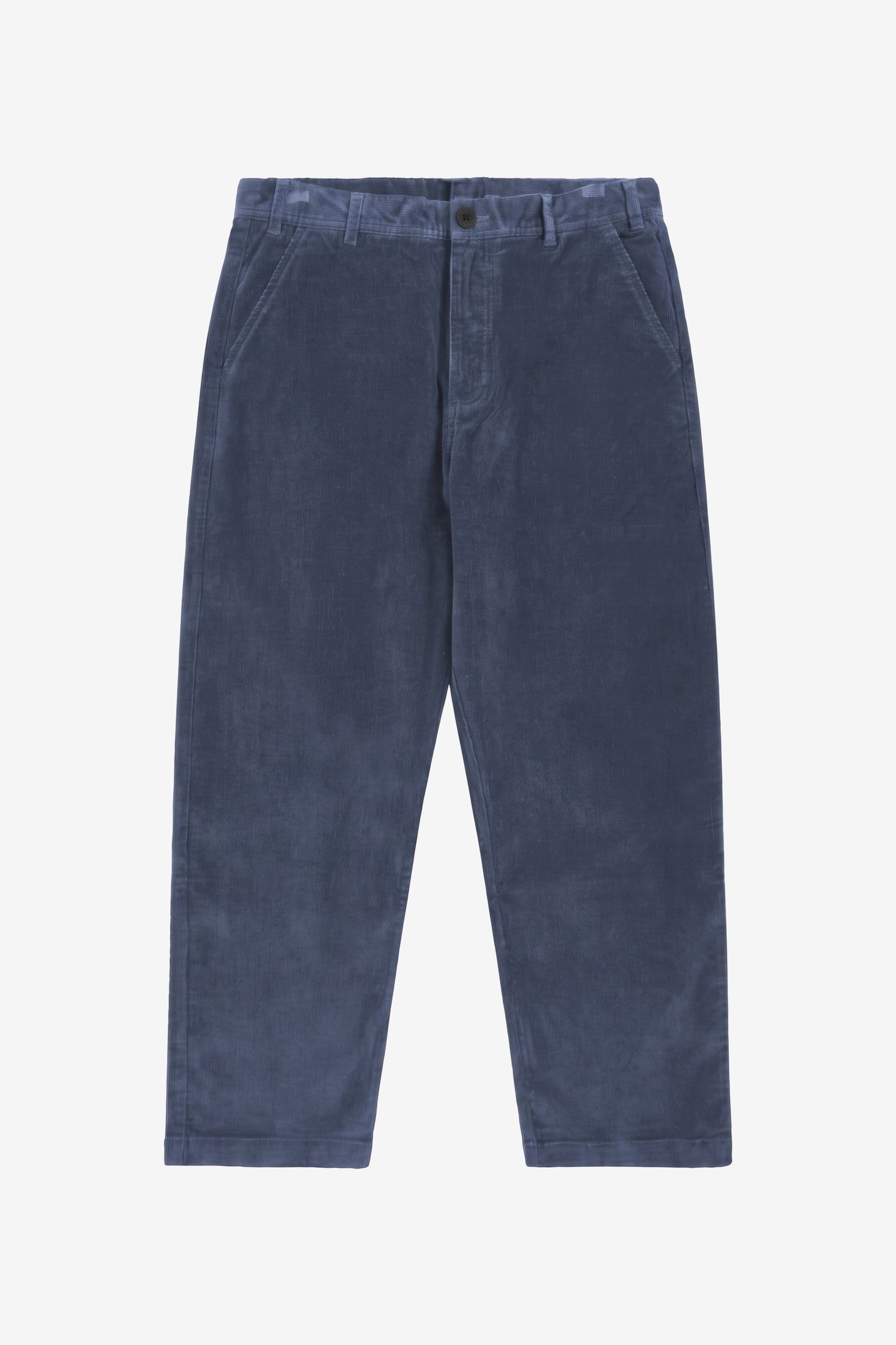 KnowledgeCotton Apparel Herren vegan Chinohose Flint Weiter Cord Vintage Indigo