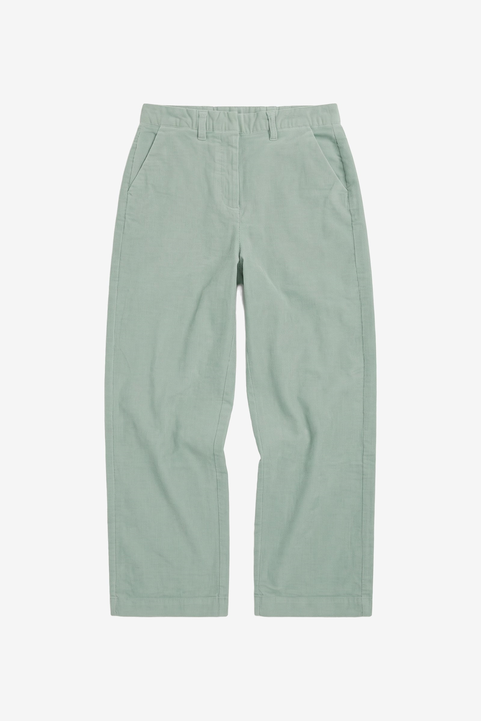 KnowledgeCotton Apparel Damen vegan Hose Bora Wide Cord Lily Pad Gr&Atilde;&frac14;n