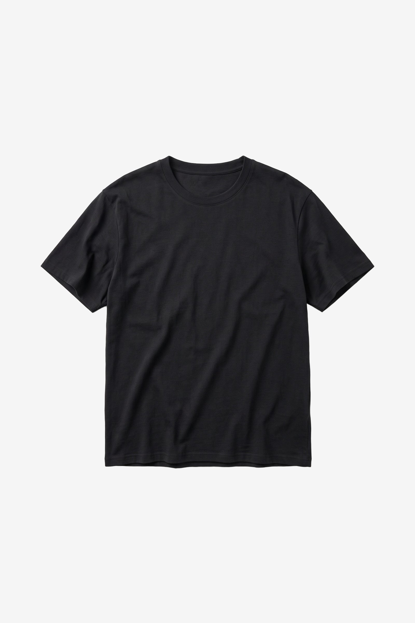 KnowledgeCotton Apparel Herren vegan T-Shirt Merzerisiert Schwarz Jet
