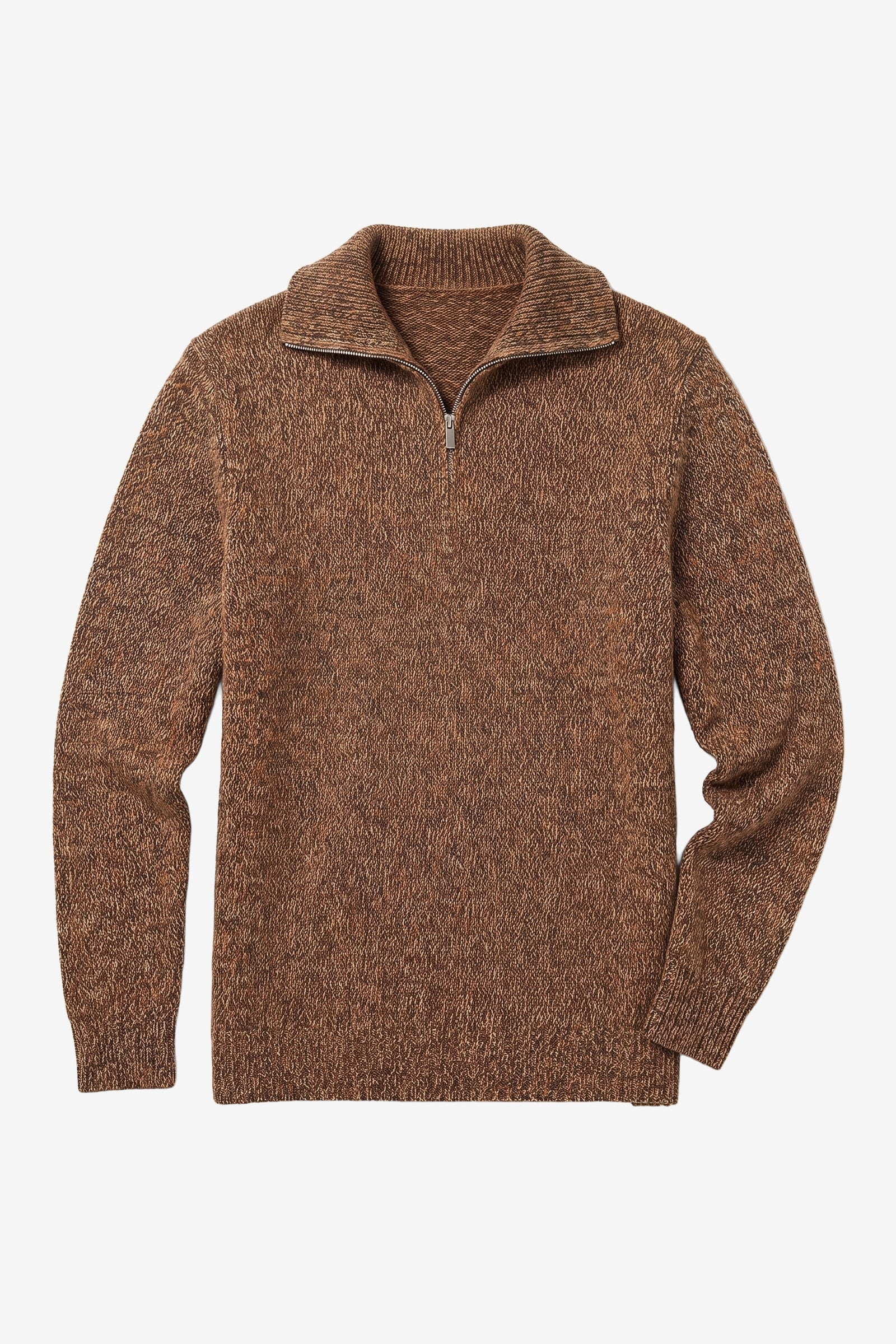 KnowledgeCotton Apparel Herren vegan Pullover Mit Viertelrei&Atilde;Ÿverschluss Gr&Atilde;&frac14;n Mehrfarbig