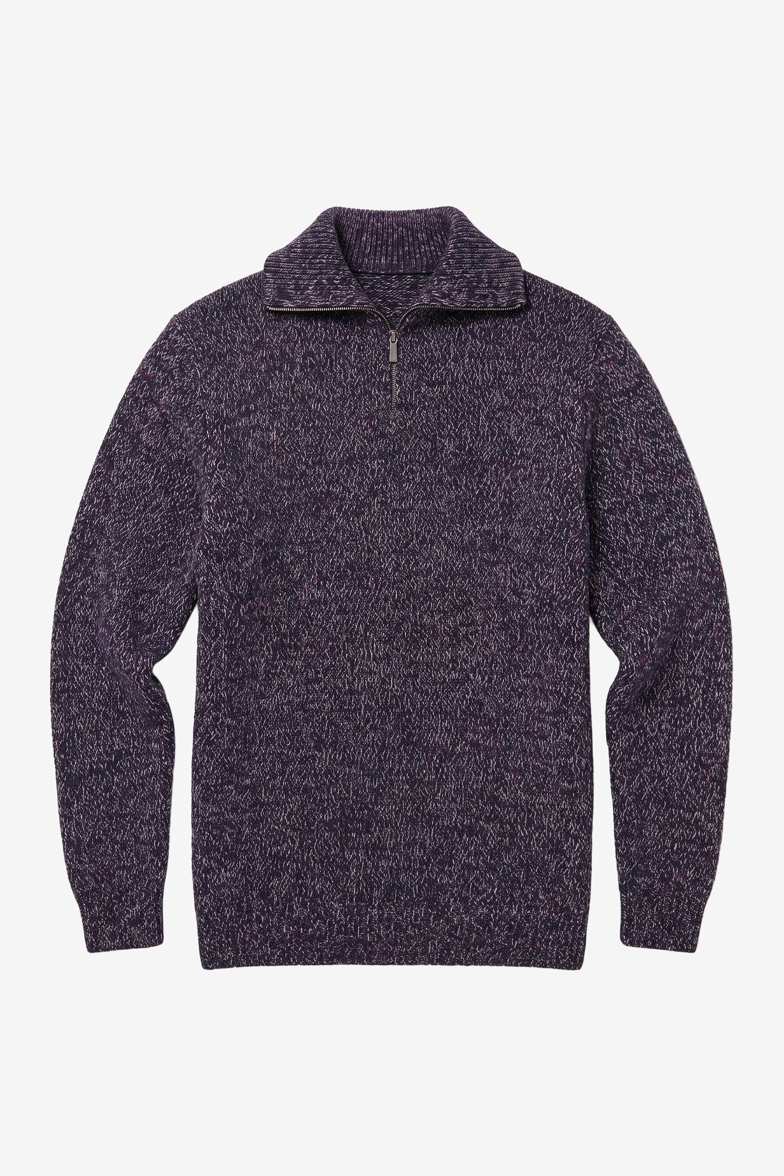 KnowledgeCotton Apparel Herren vegan Pullover Quarter Zip Blau Multi