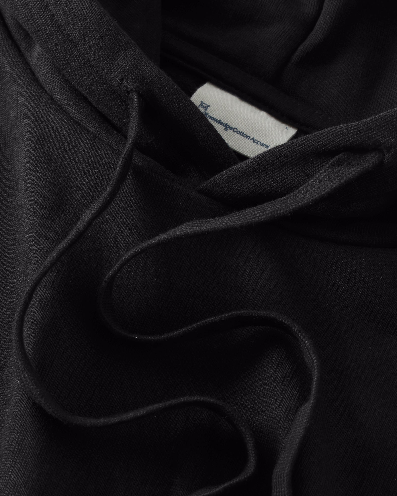 KnowledgeCotton Apparel men vegan Hoodie Men Relaxed Black Jet