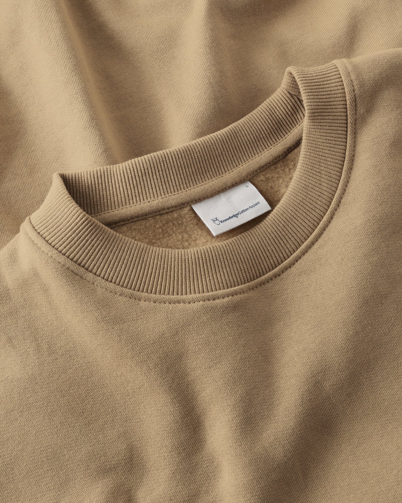 KnowledgeCotton Apparel men vegan Sweatshirt Relaxed Crew Neck Kelp Melange