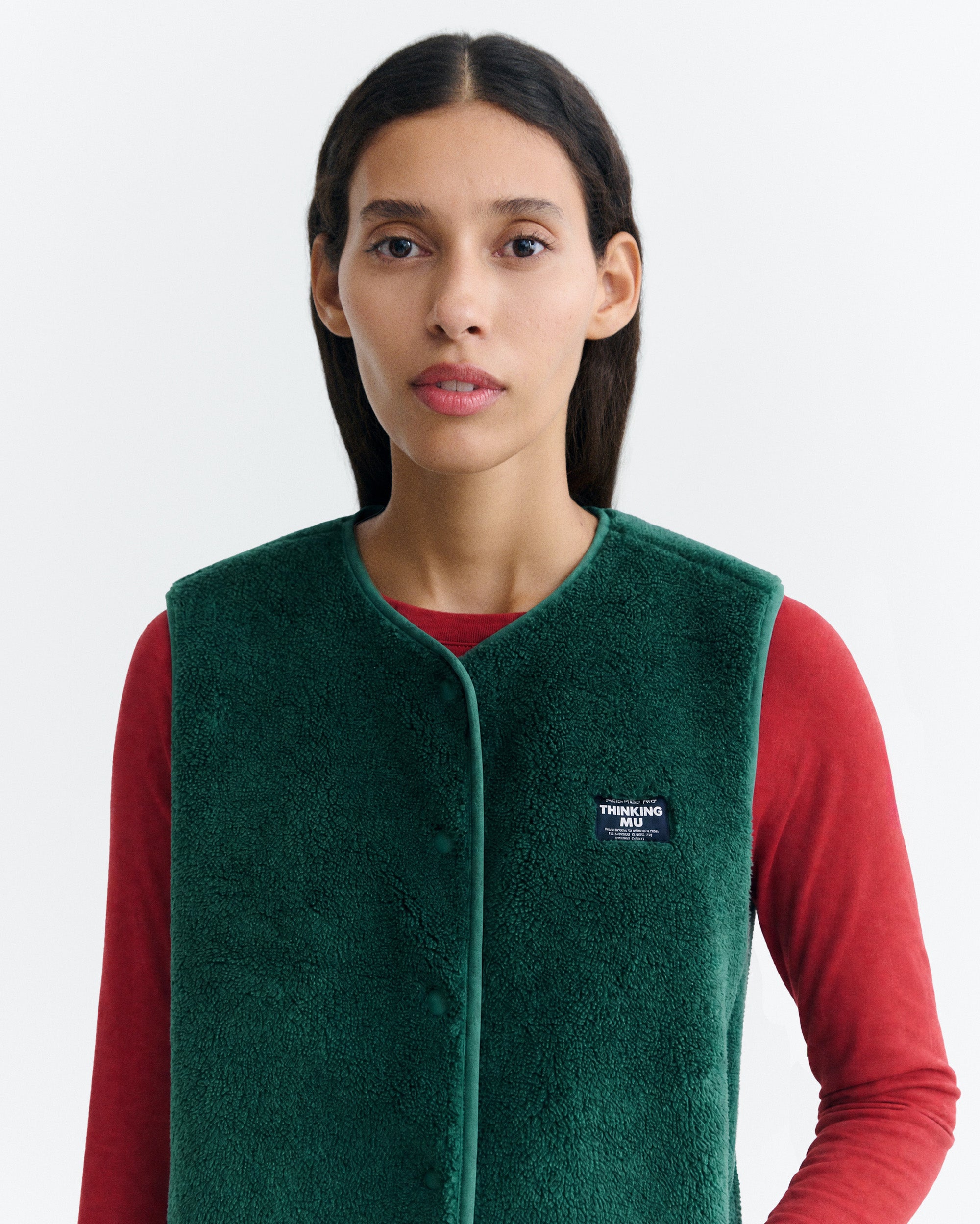 Thinking MU womens vegan Body Warmers Jay Green