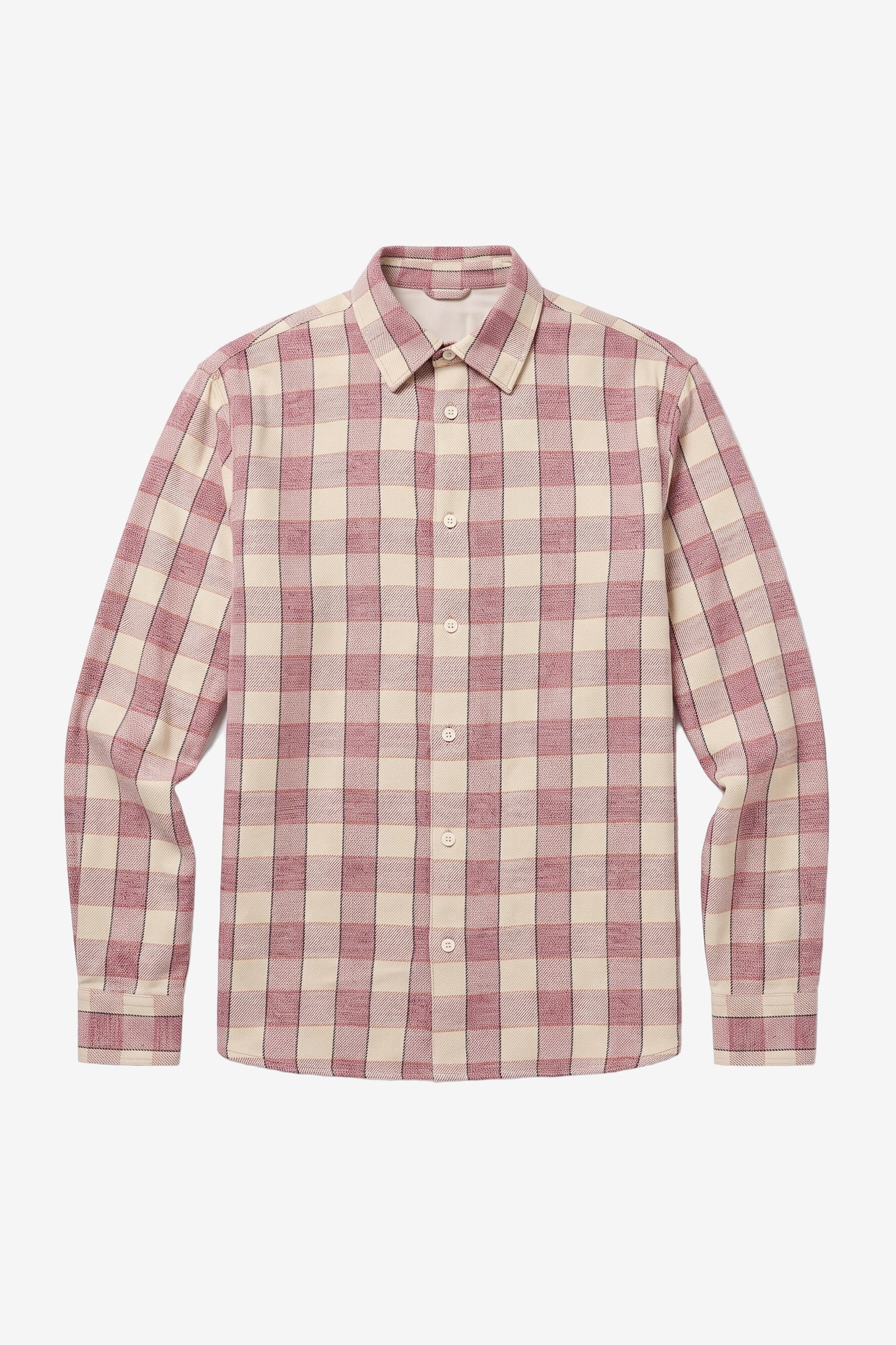 KnowledgeCotton Apparel Herren vegan Hemd Locker Geschnitten Kariert Braun Kariert