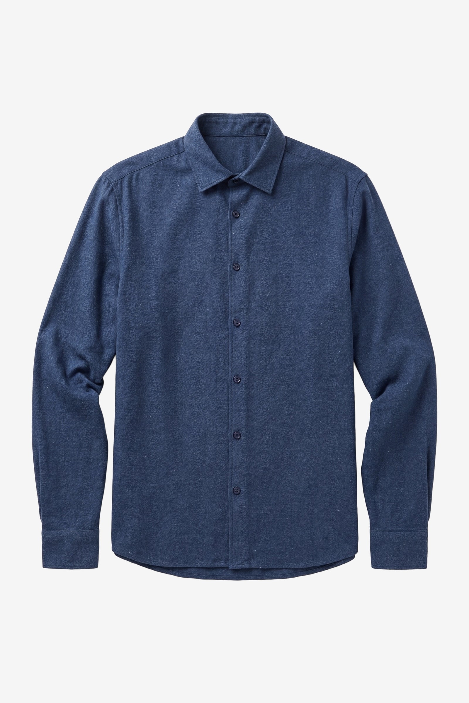 KnowledgeCotton Apparel Herren vegan Hemd Dune Regular Flannel Von Vintage Indigo