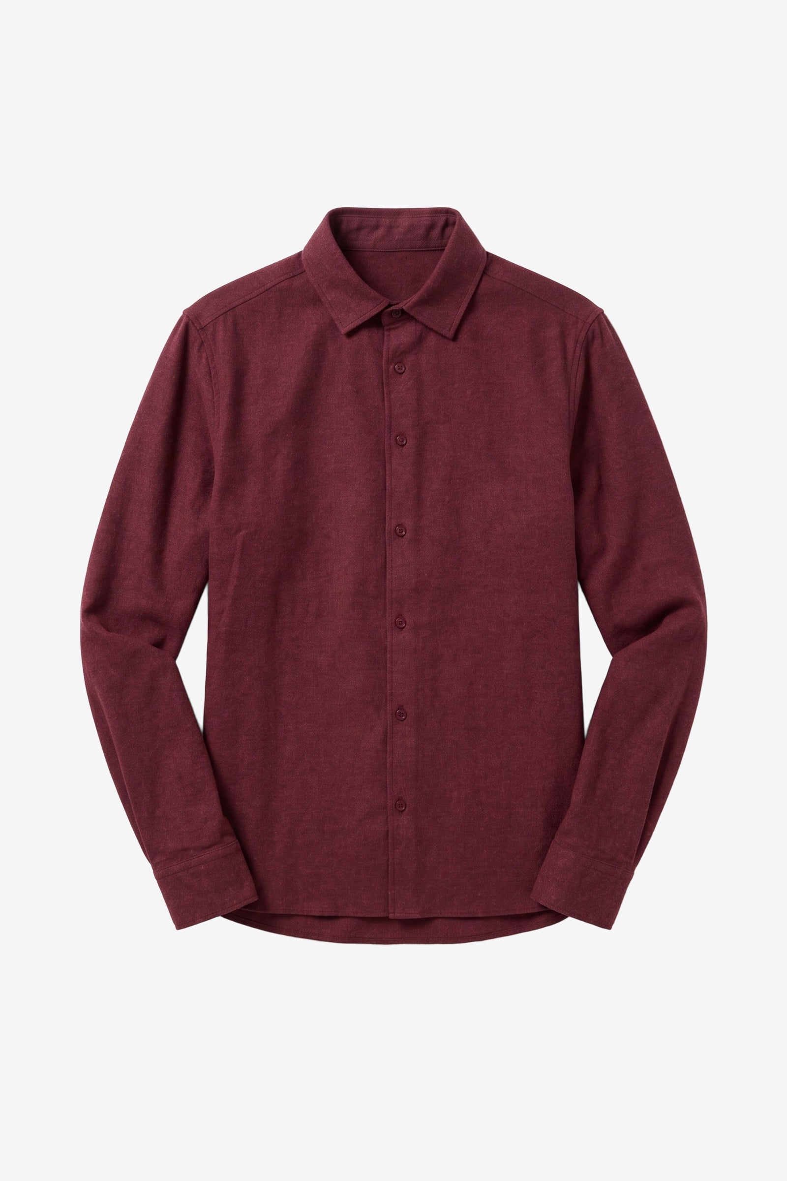 KnowledgeCotton Apparel Herren vegan Flanellhemd Dune Regular Fit Burgund