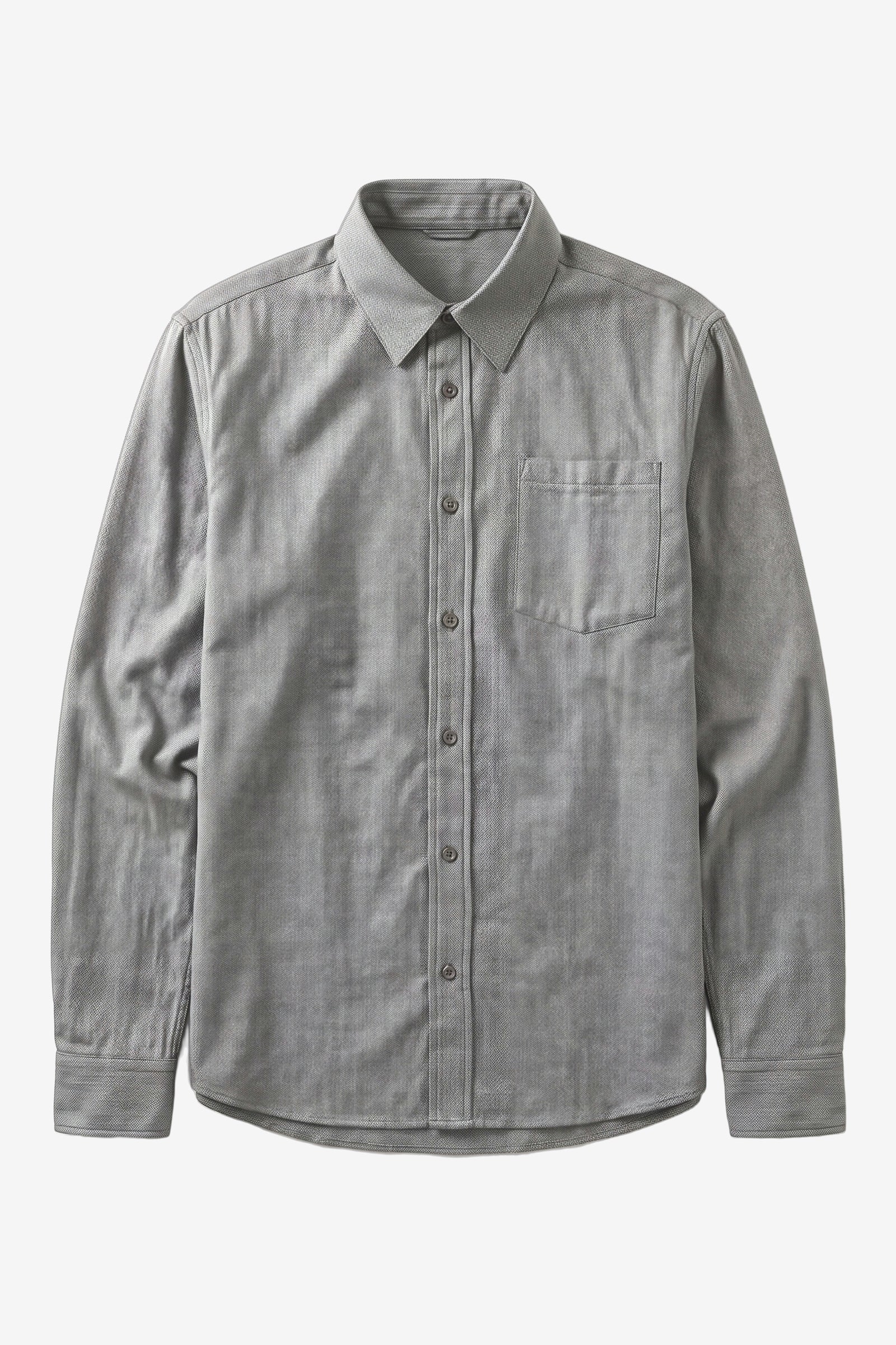 KnowledgeCotton Apparel Herren vegan Hemd Dune Regular Mit Fischgr&Atilde;&curren;tenmuster Chocolate Torte
