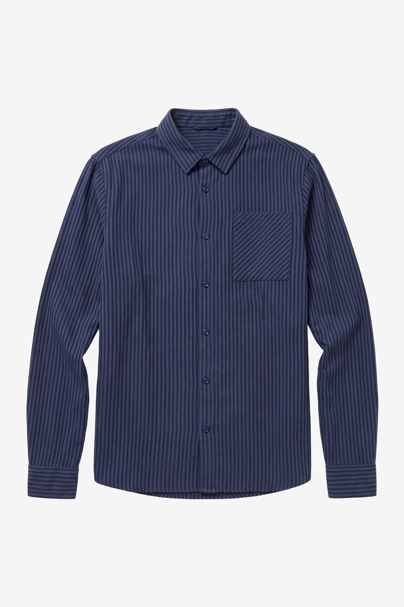KnowledgeCotton Apparel Herren vegan Hemd Dune Regular Stripe Mehrfarbig Kariert
