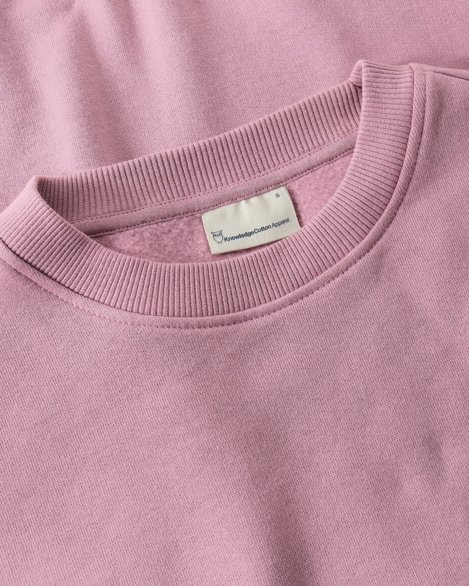 KnowledgeCotton Apparel womens vegan Sweatshirt Relaxed Crew Neck Orchid Haze