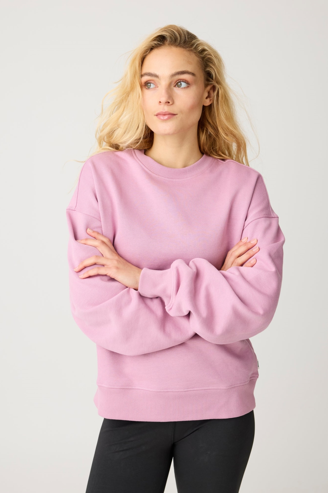 KnowledgeCotton Apparel Damen vegan Sweatshirt Relaxed Rundhals Orchid Haze