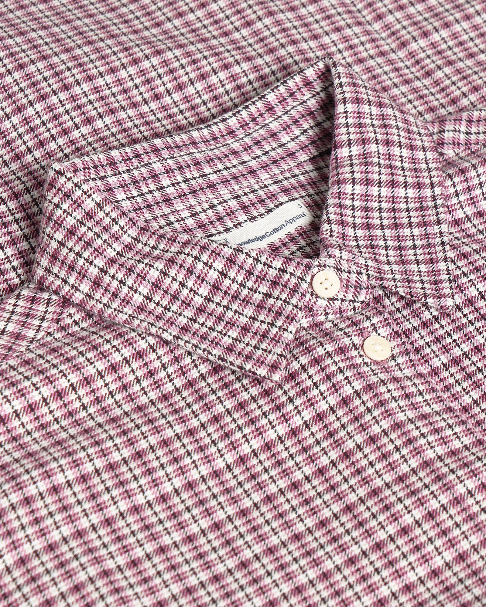 KnowledgeCotton Apparel womens vegan Shirt Relaxed Check Pink Check