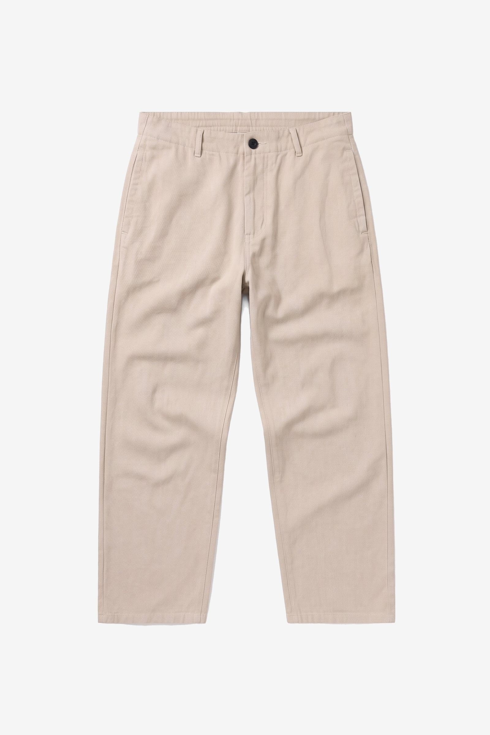KnowledgeCotton Apparel Damen vegan Hose Bloom Barrel Flanell Hellgrau