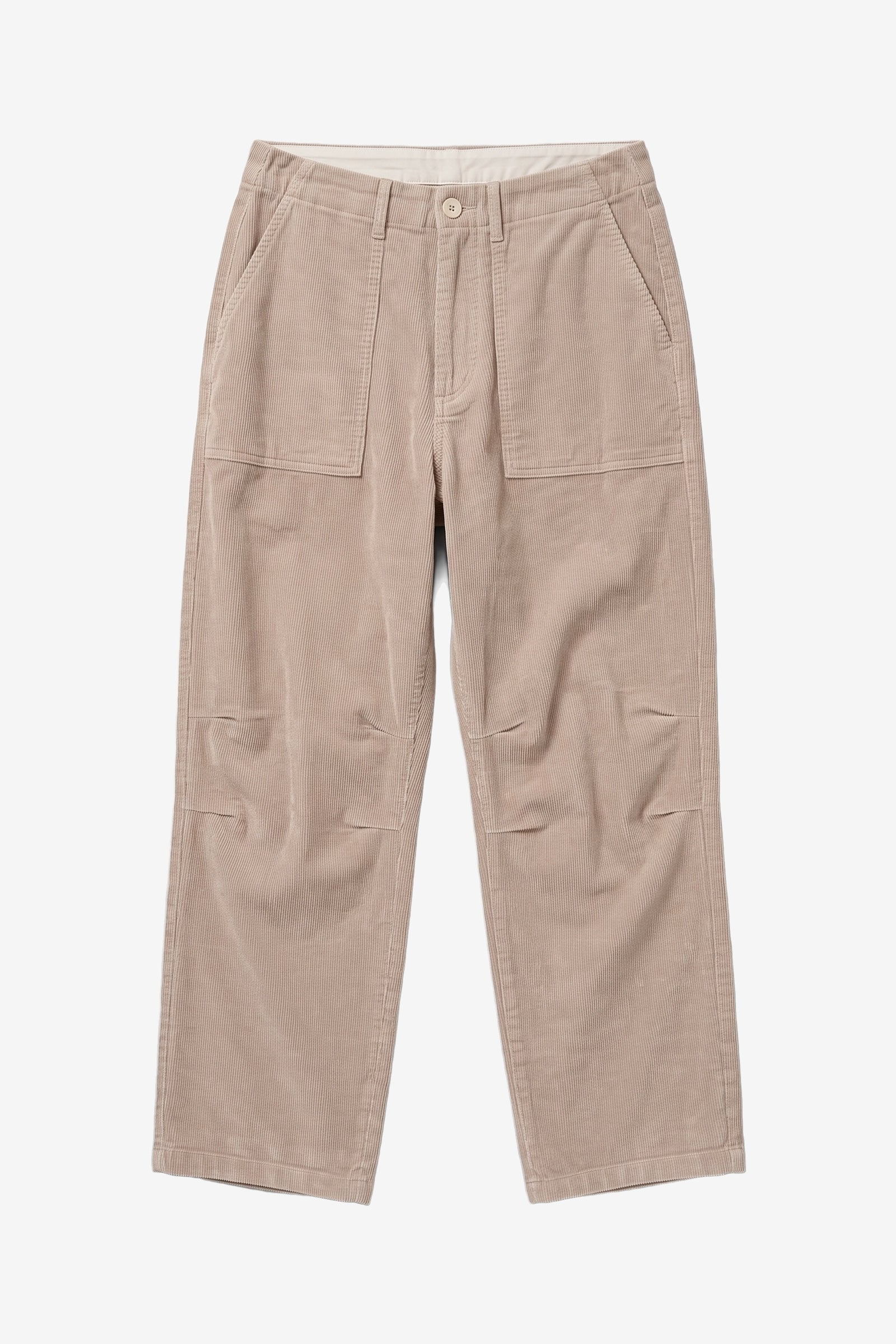 KnowledgeCotton Apparel Damen vegan Hose Bloom Barrel Cord Hellgrau